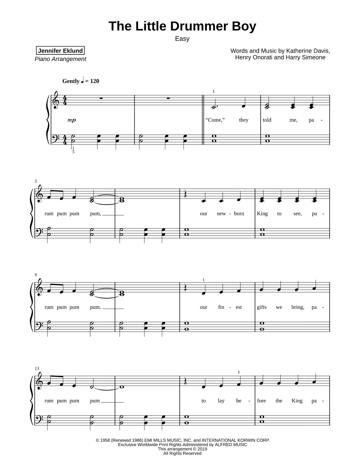The Little Drummer Boy [easy]