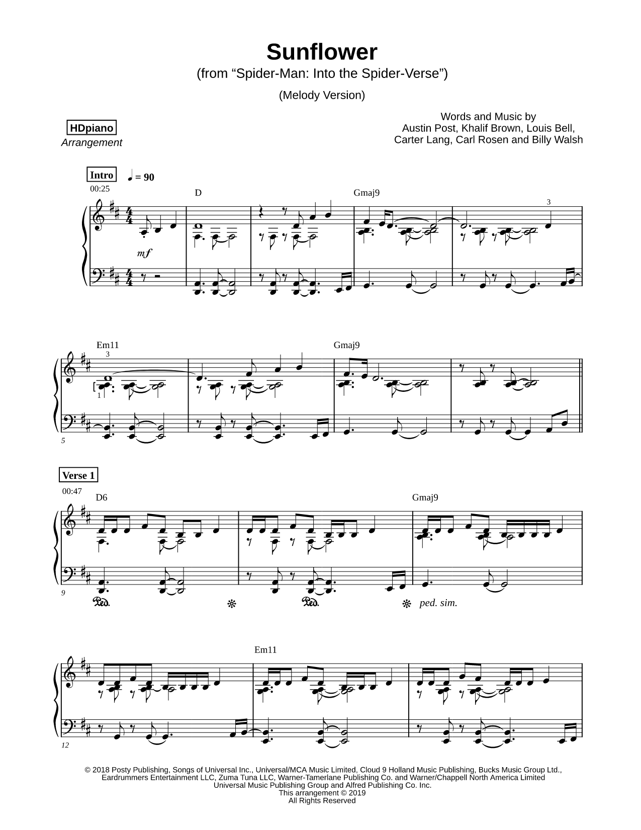 Sunflower [melody version]