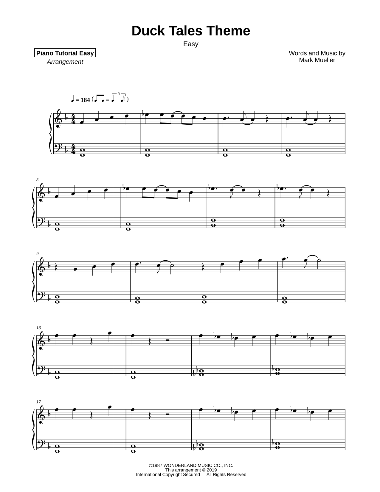 DuckTales Theme [easy]