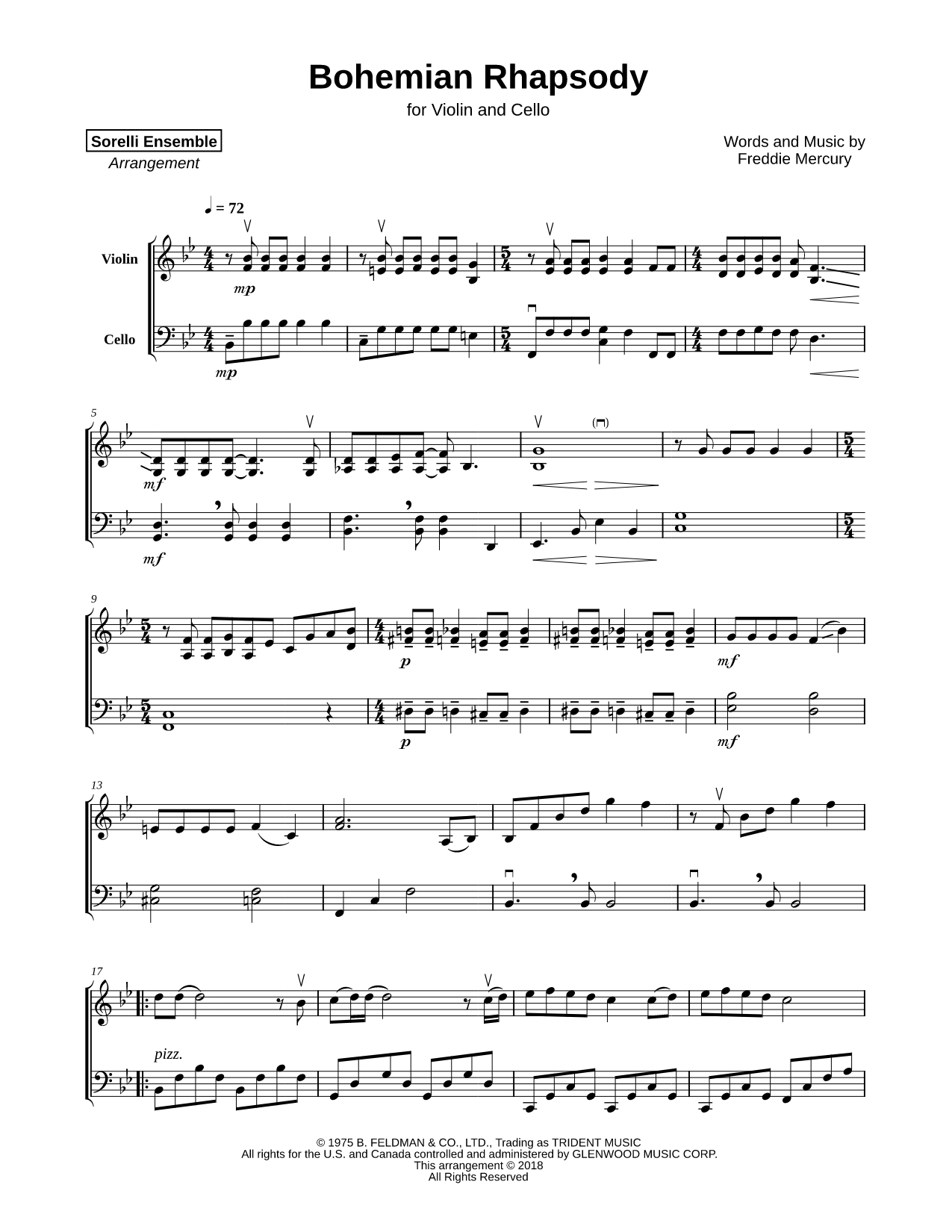 Bohemian Rhapsody - Violin & Cello