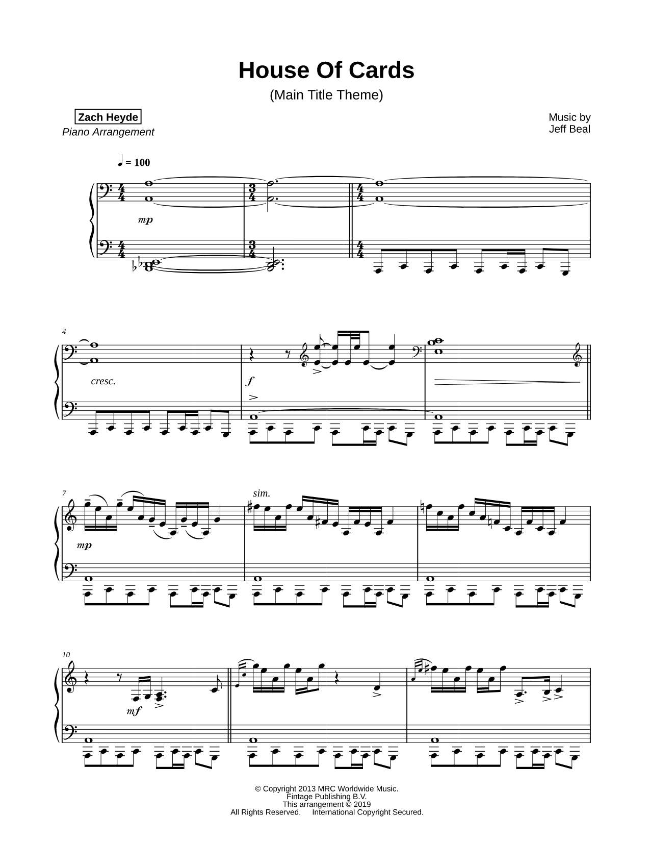 House of Cards (Main Title Theme)
