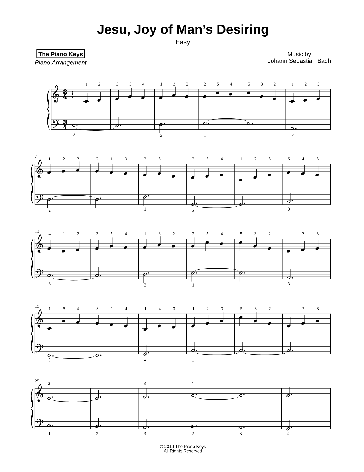 Jesu, Joy of Man's Desiring [easy]