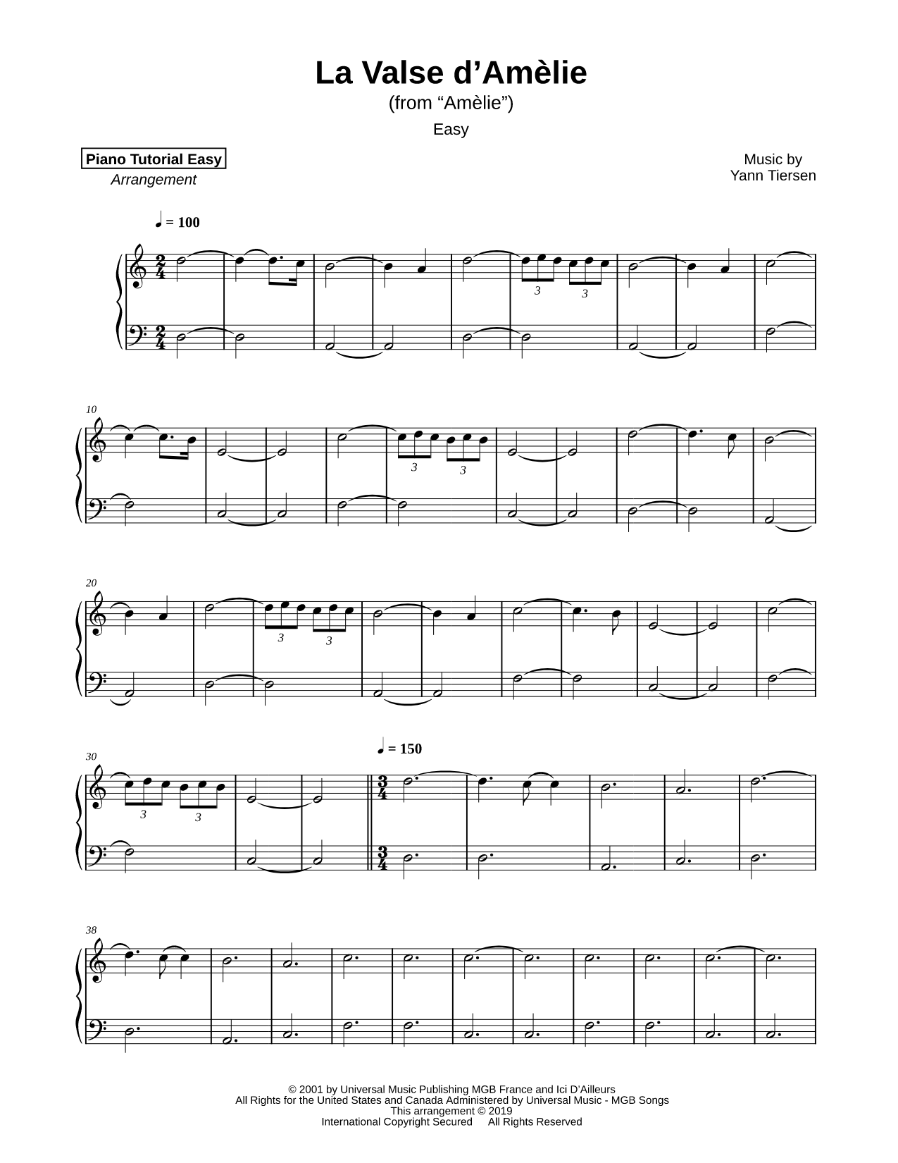 La valse d'Amelie [easy]
