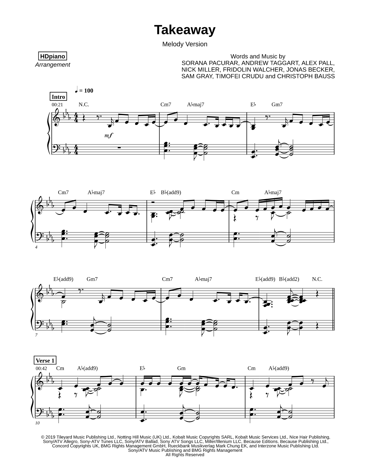 Takeaway [melody version]