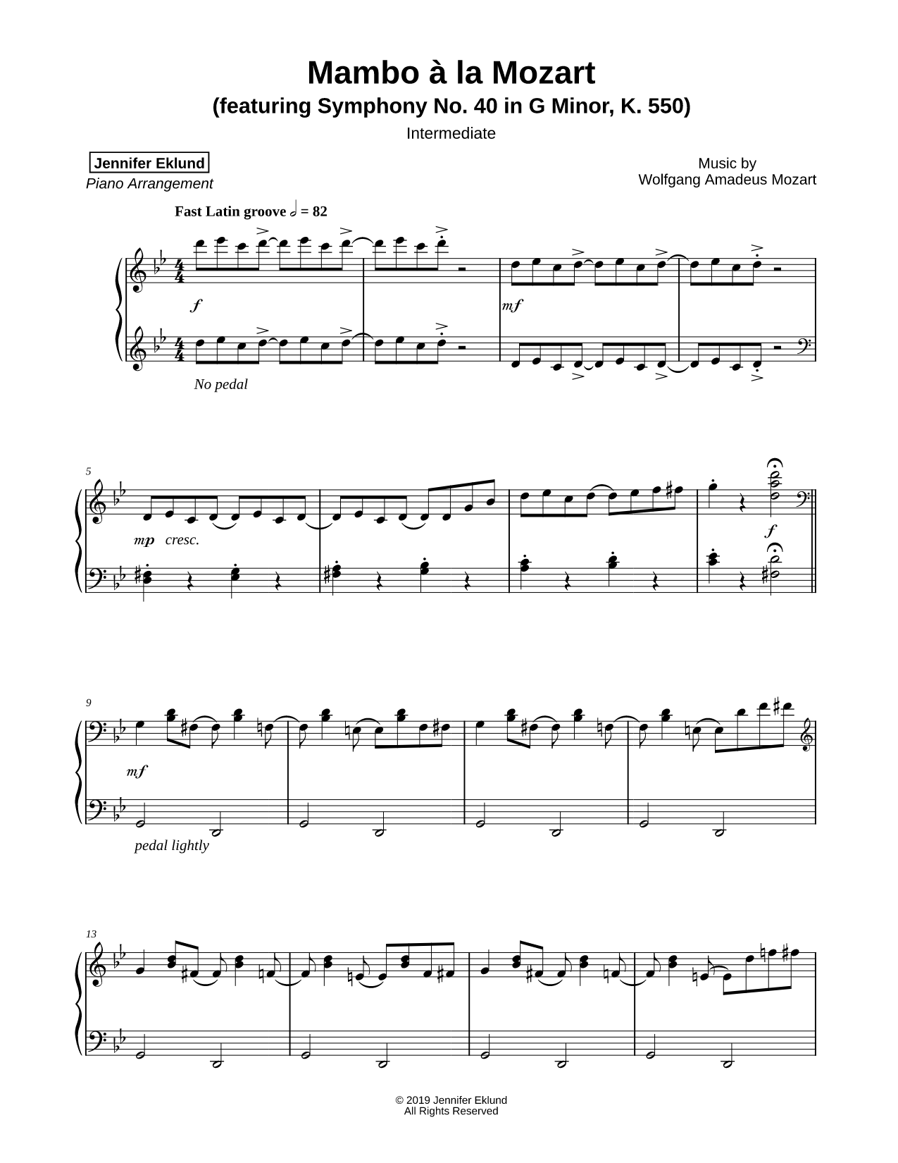 Mambo à La Mozart [intermediate]