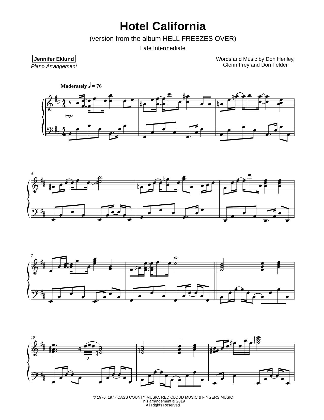 Hotel California [late intermediate]