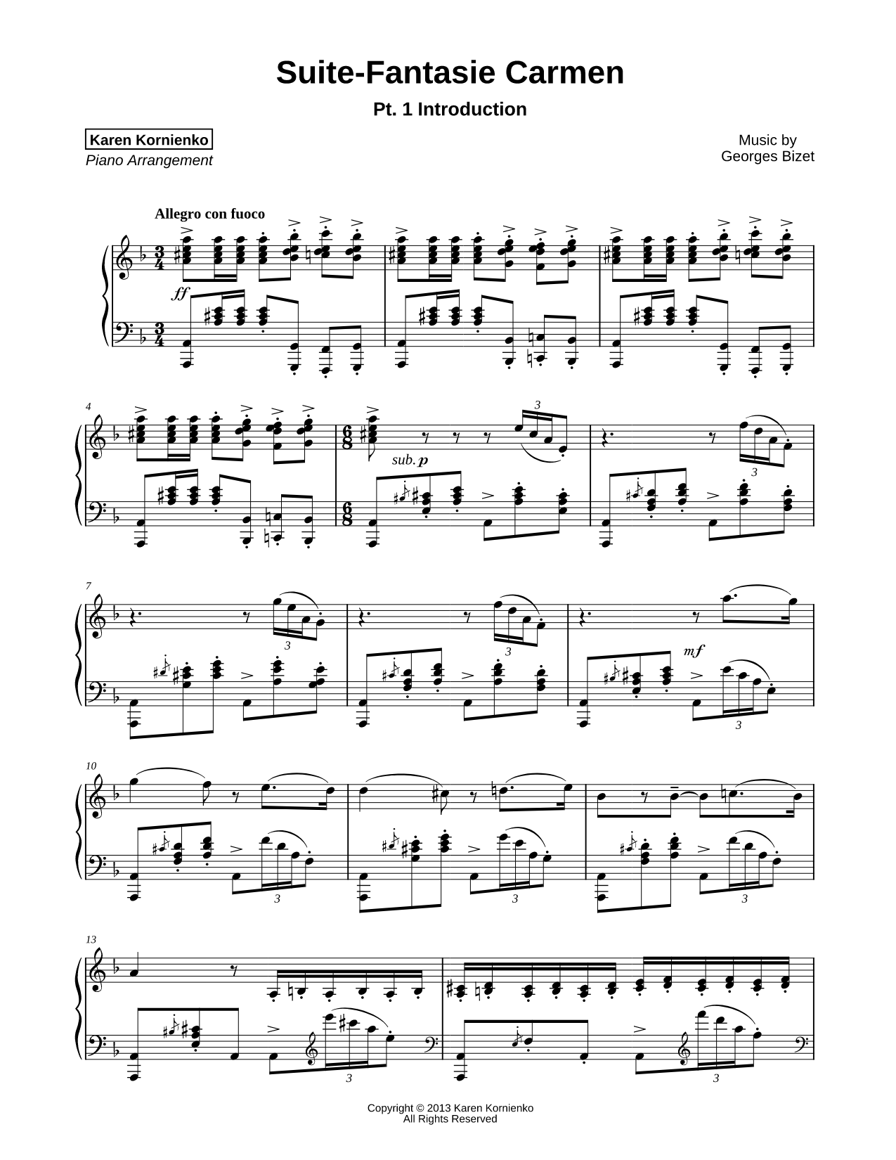 Suite-Fantasie Carmen: Pt. 1. Introduction