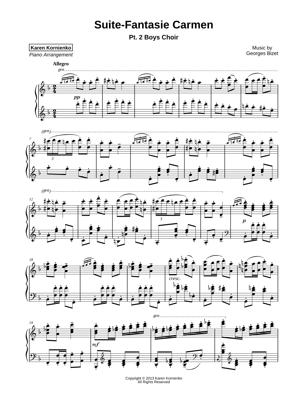 Suite-Fantasie Carmen: Pt. 2. Boys Choir