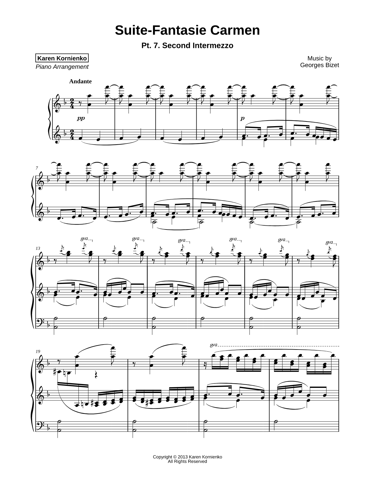 Suite - Fantasie Carmen: Pt 7. Second Intermezzo