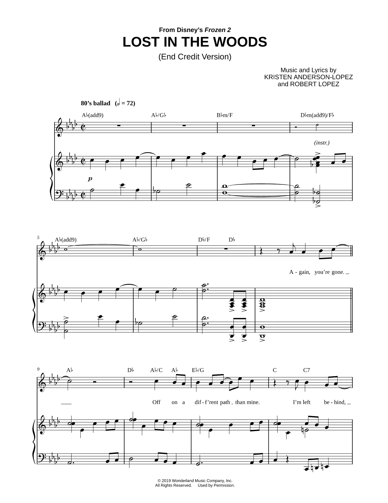 Lost in the Woods (End Credit Version)