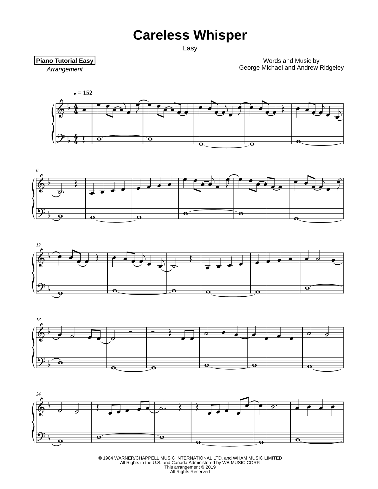 Careless Whisper [easy]
