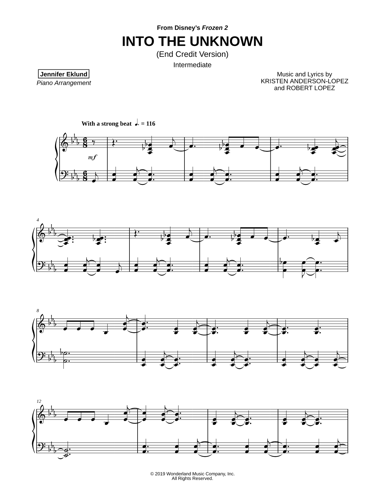 Into the Unknown (End Credit Version) [intermediate]