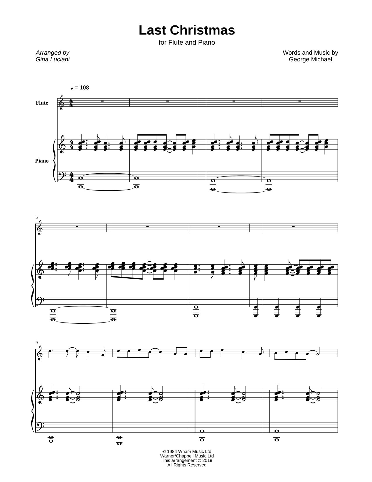 Last Christmas - Flute & Piano