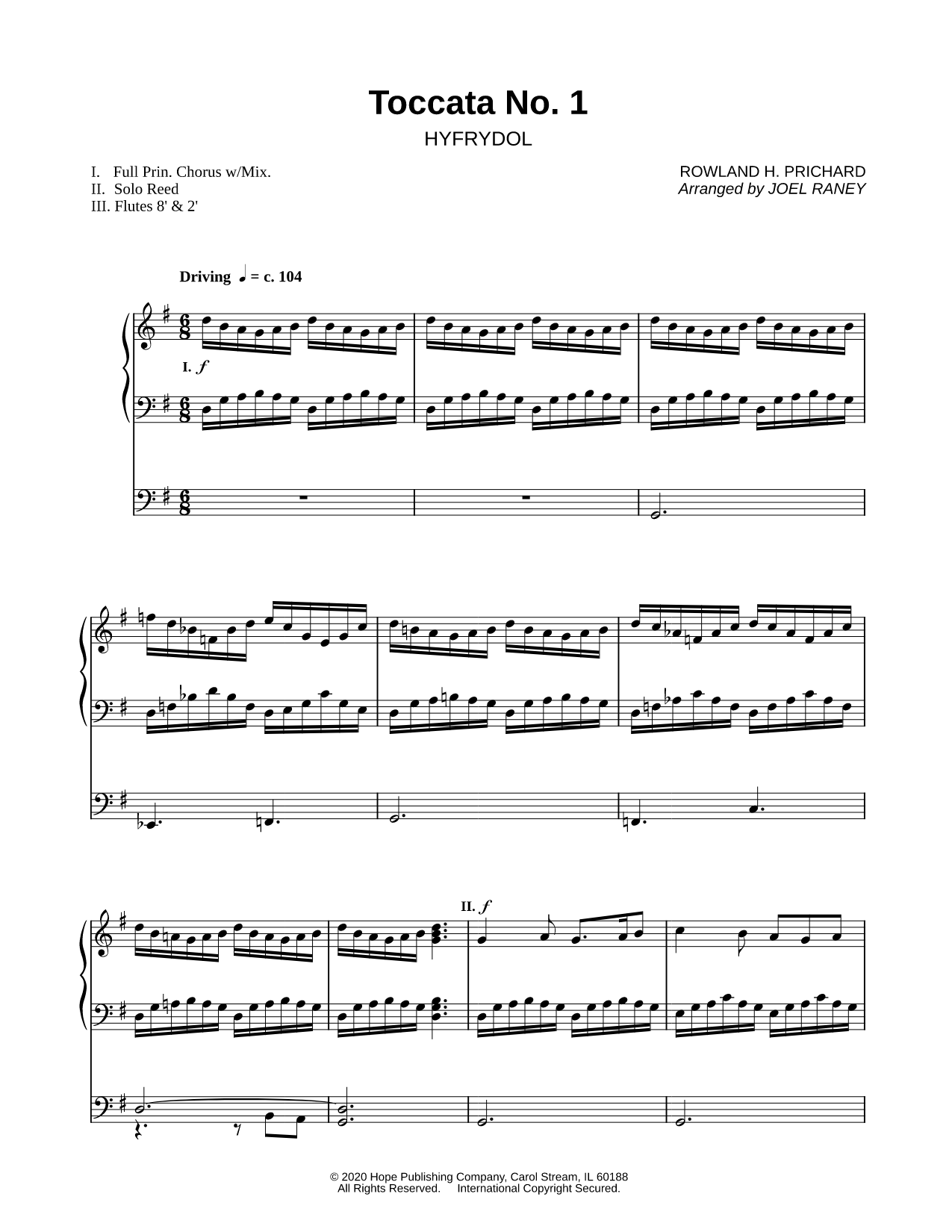 Toccata No. 1 (Hyfrydol)