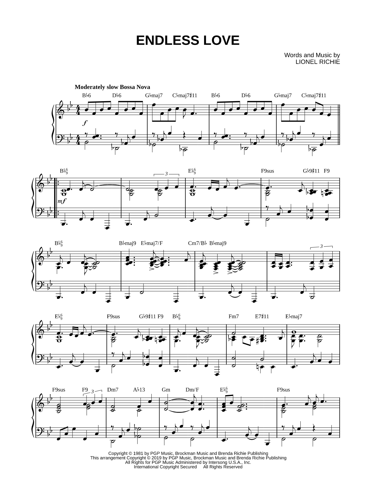 Endless Love [jazz version]