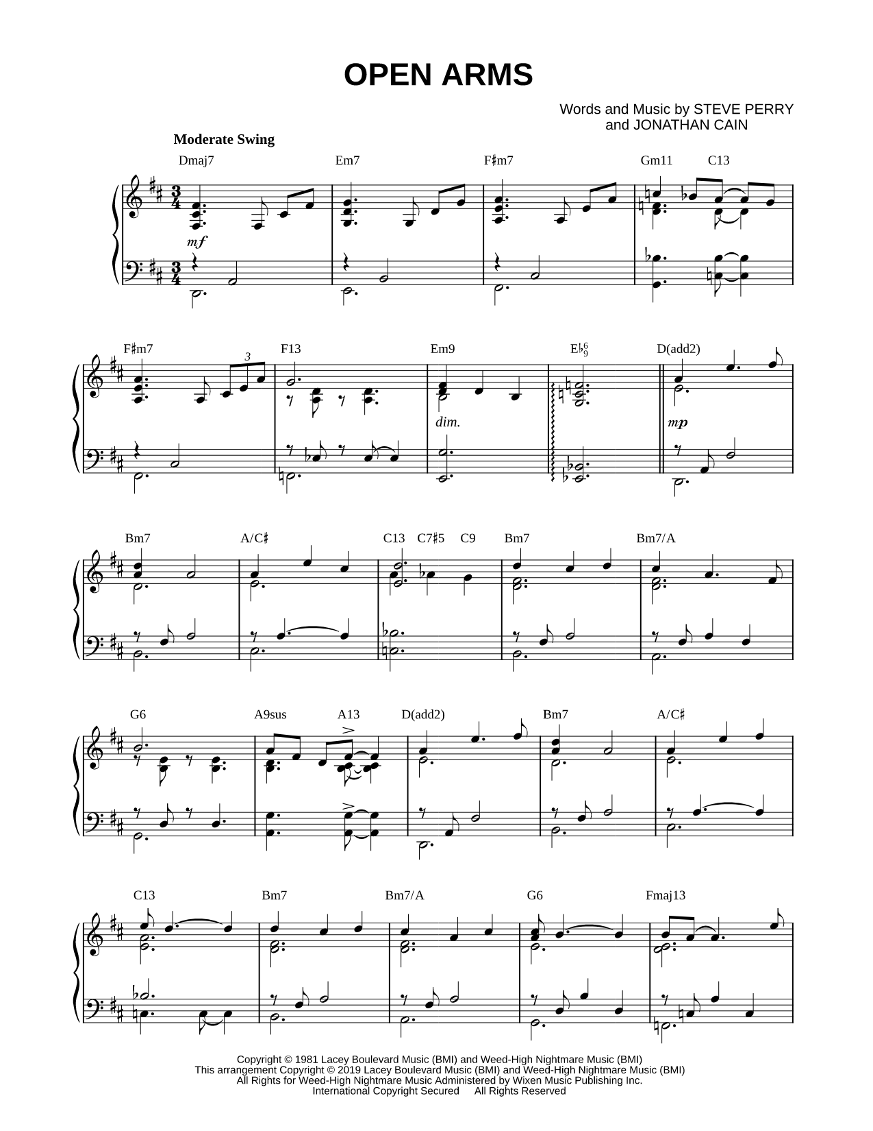 Open Arms [jazz version]