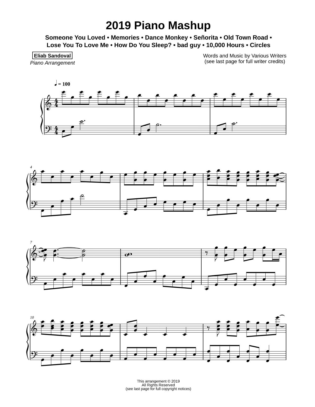 2019 Piano Mashup