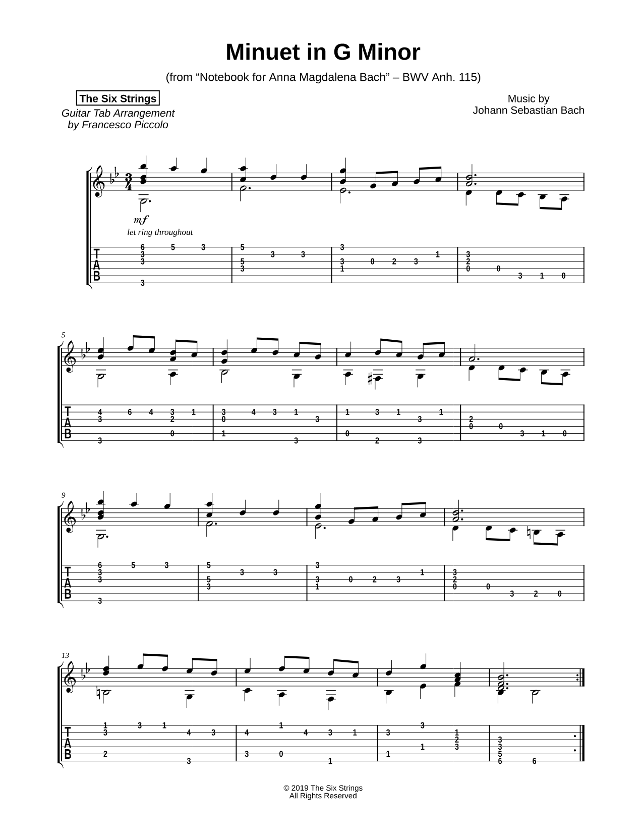 Minuet in G Minor