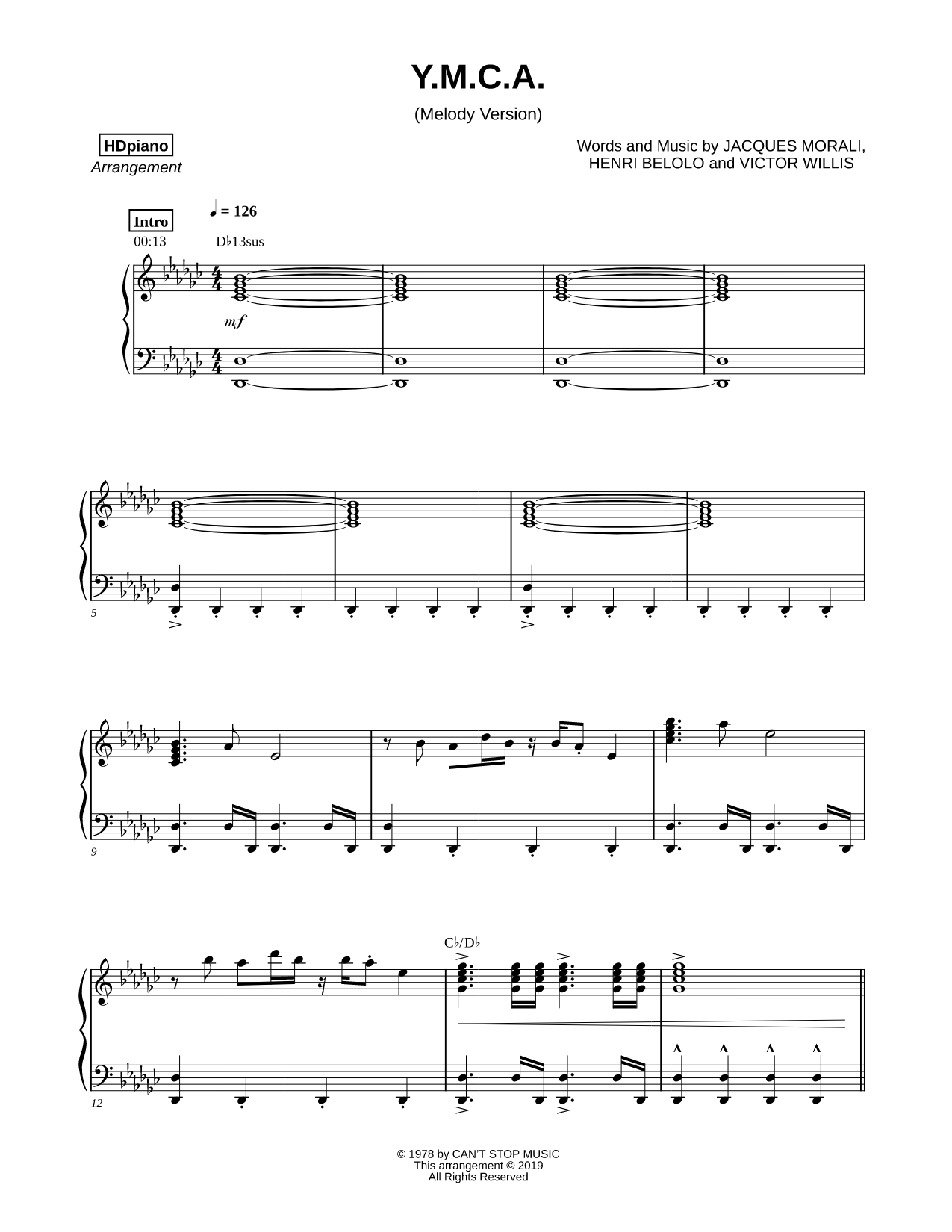 Y.M.C.A. [melody version]