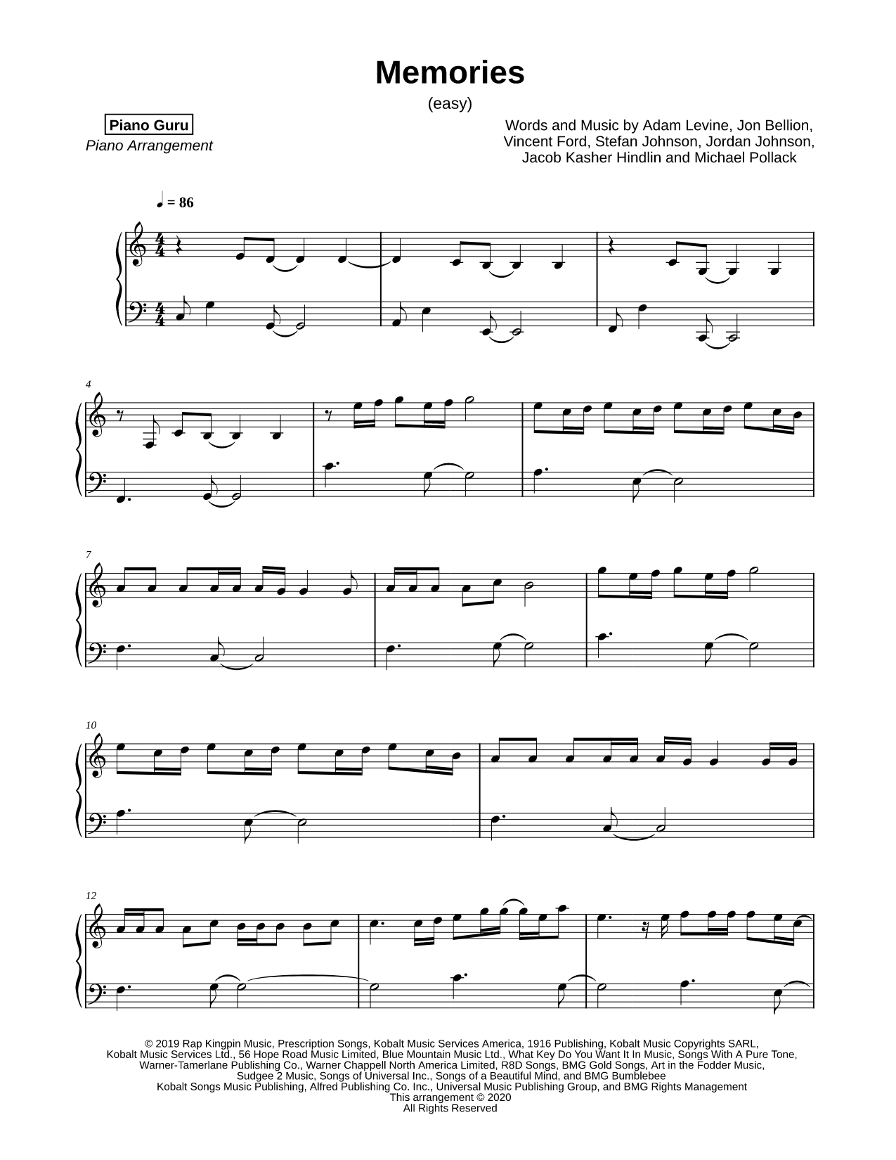 Memories [easy]