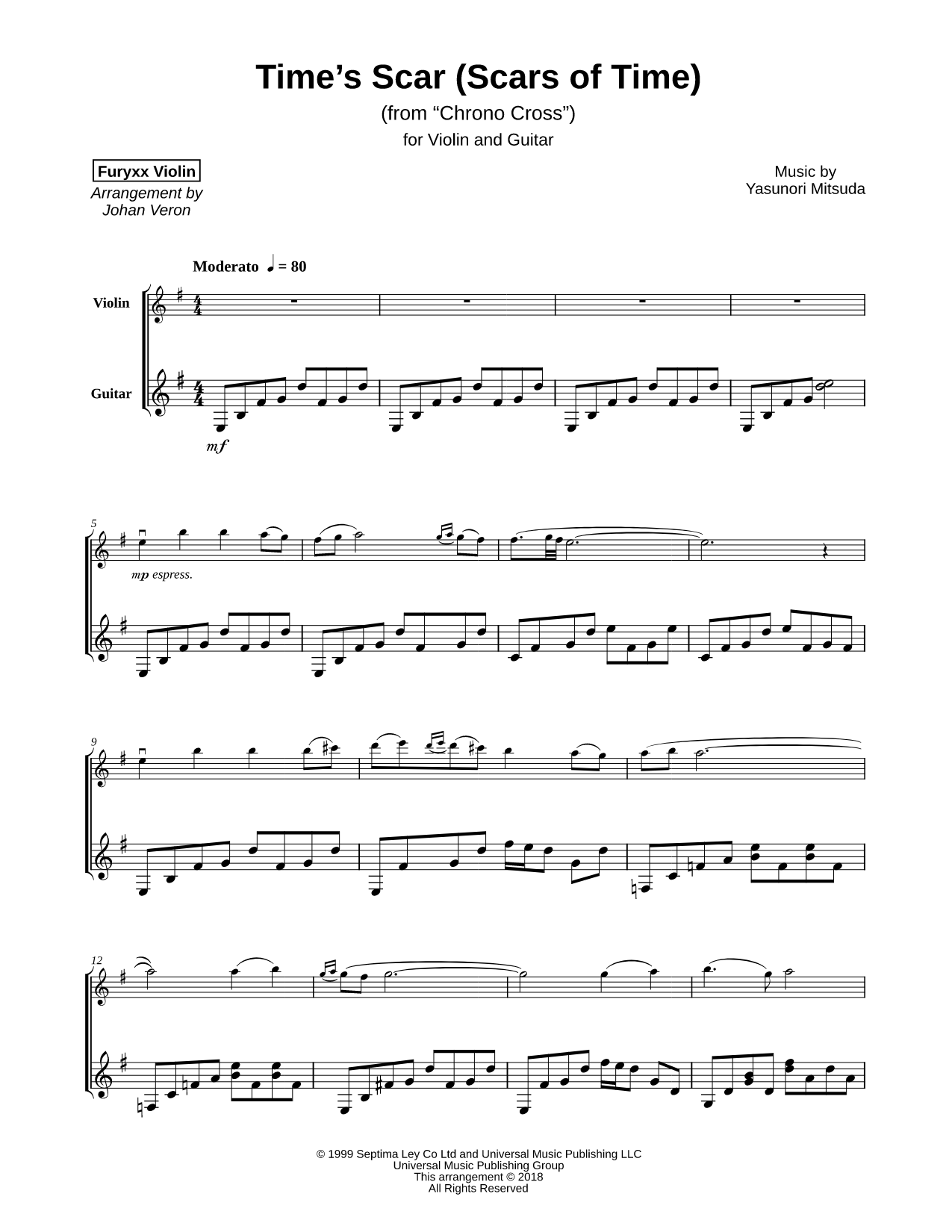 Time's Scar (Scars of Time) - Violin & Guitar