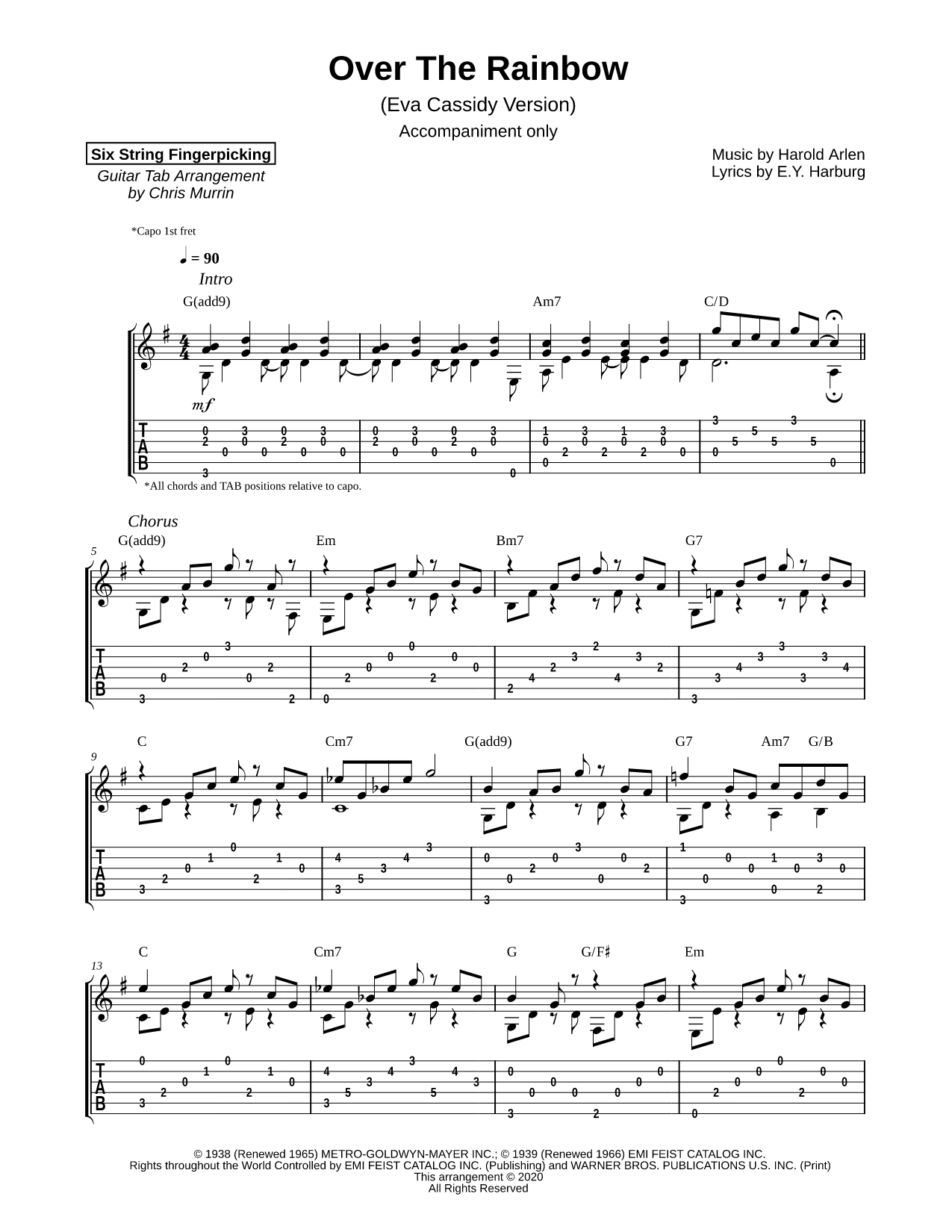 Over the Rainbow (Eva Cassidy - accompaniment only)