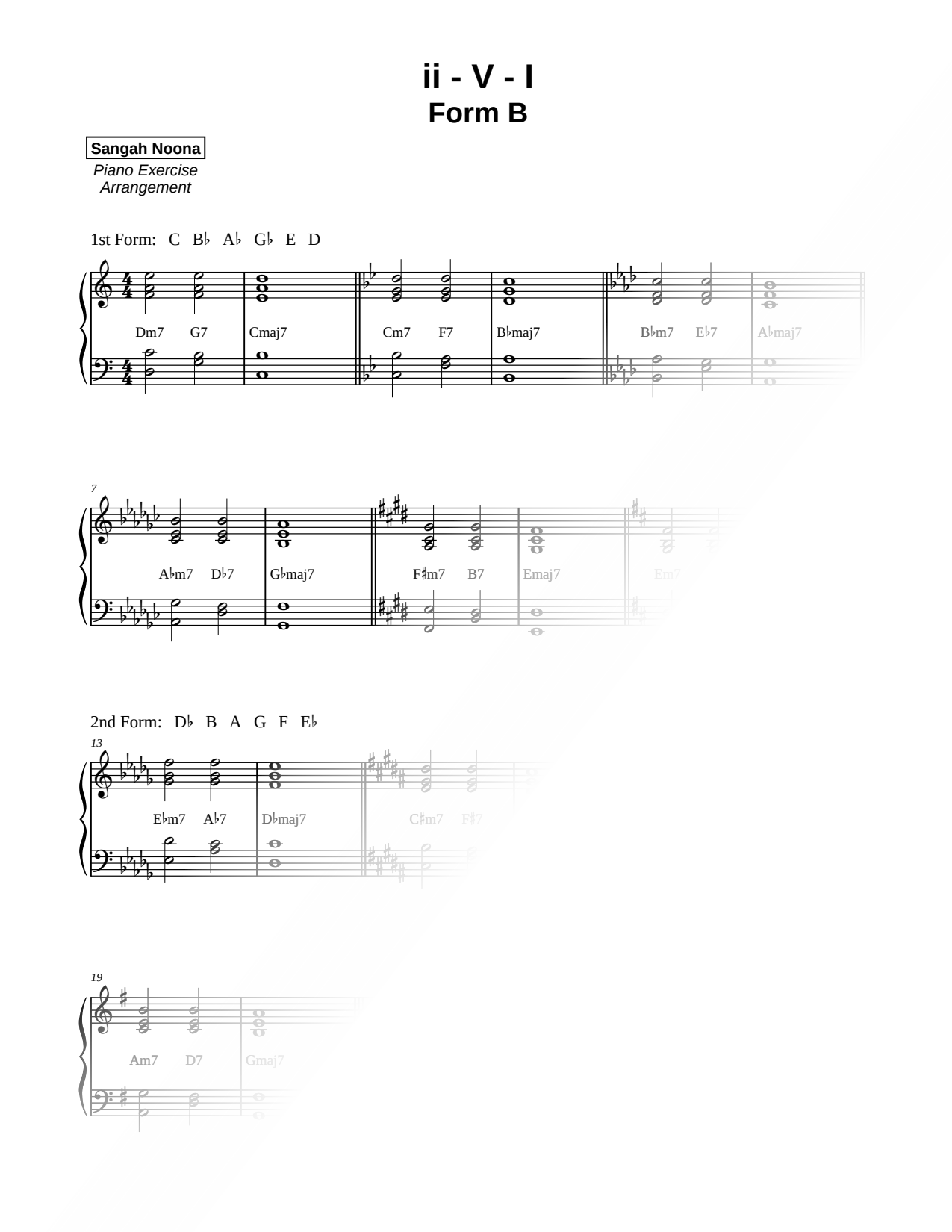 ii - V - I : Form B