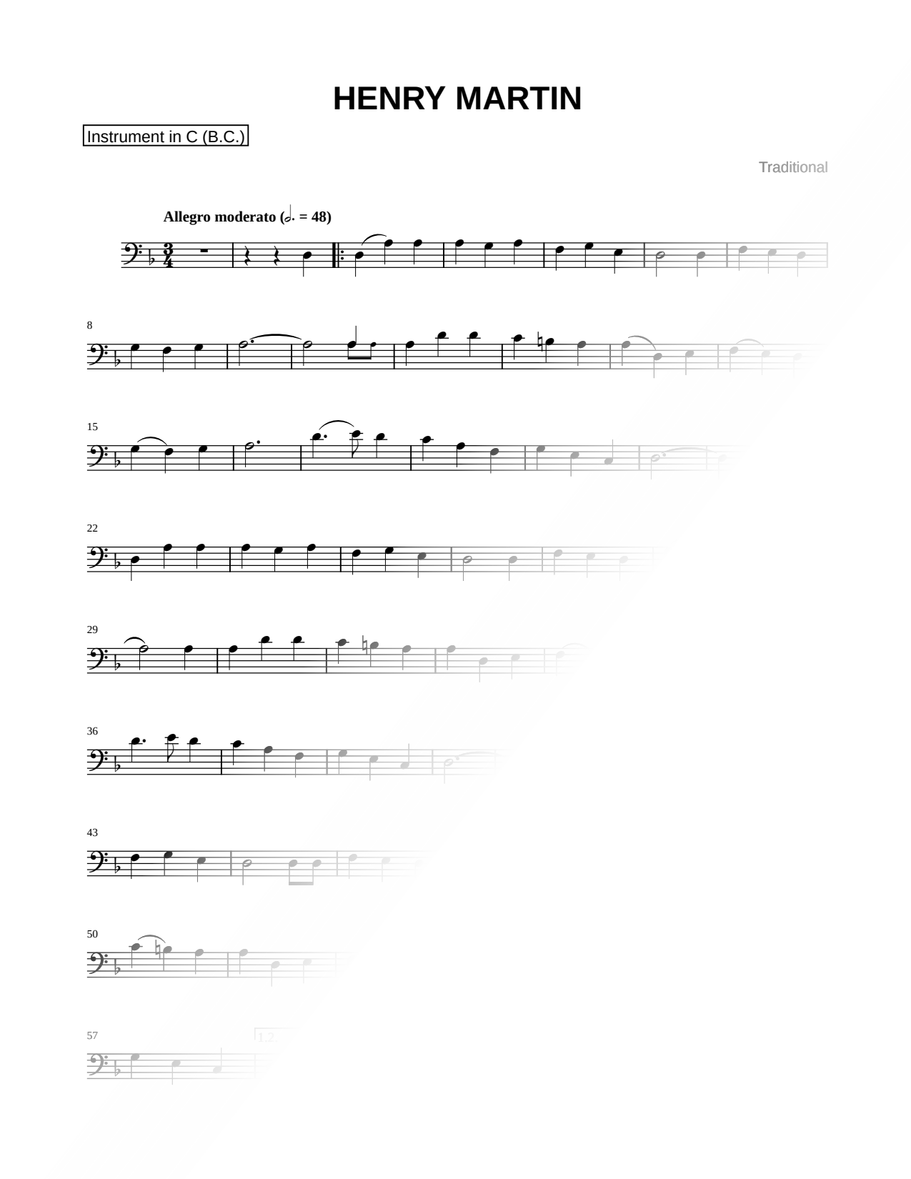 Henry Martin - Bass Clef Instrument
