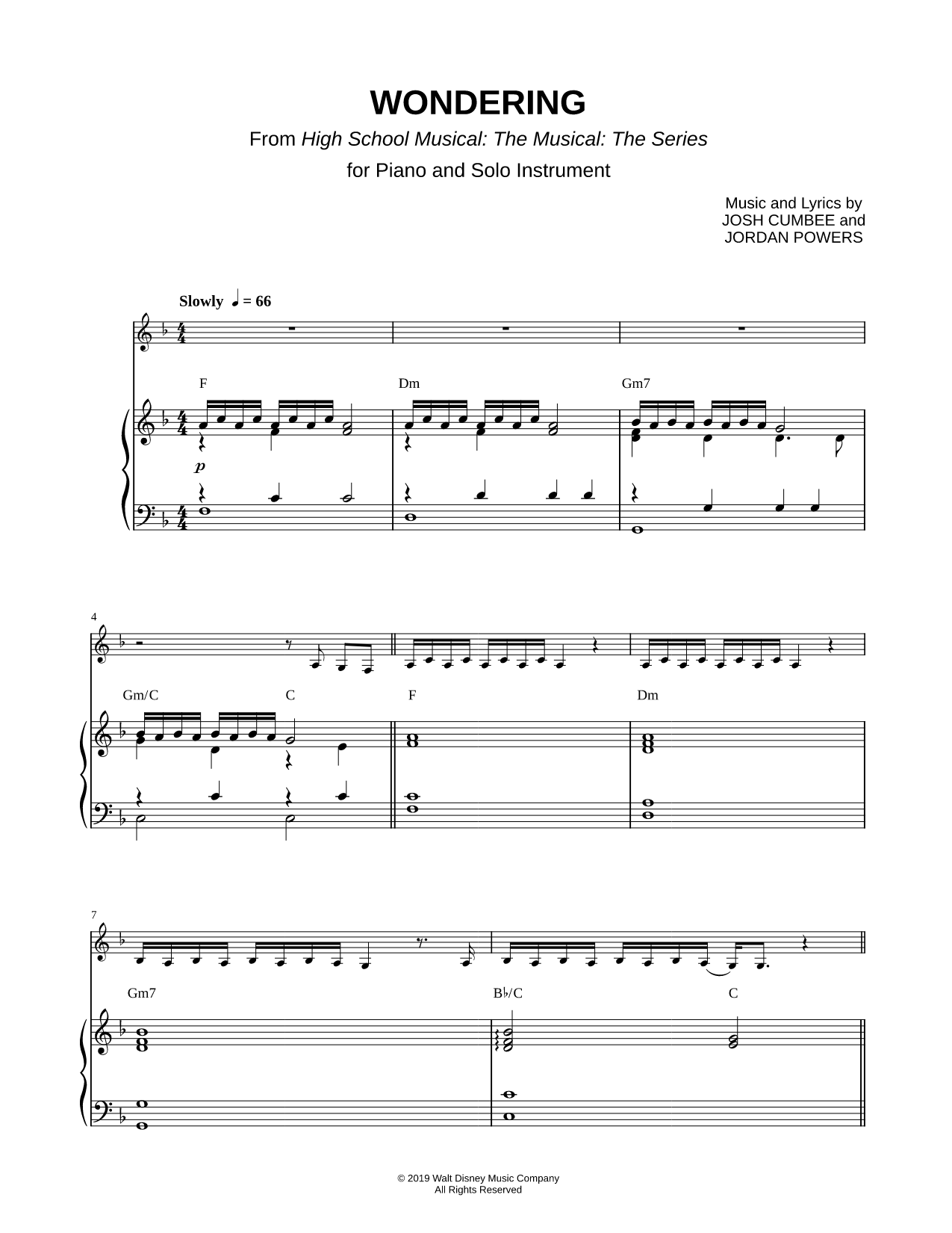 Wondering - Piano Accompaniment