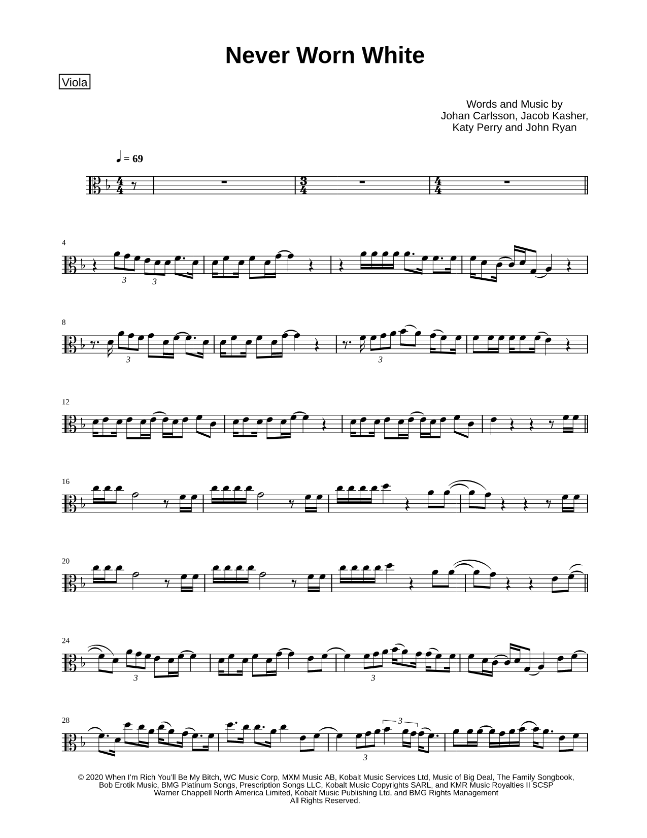Never Worn White - Viola