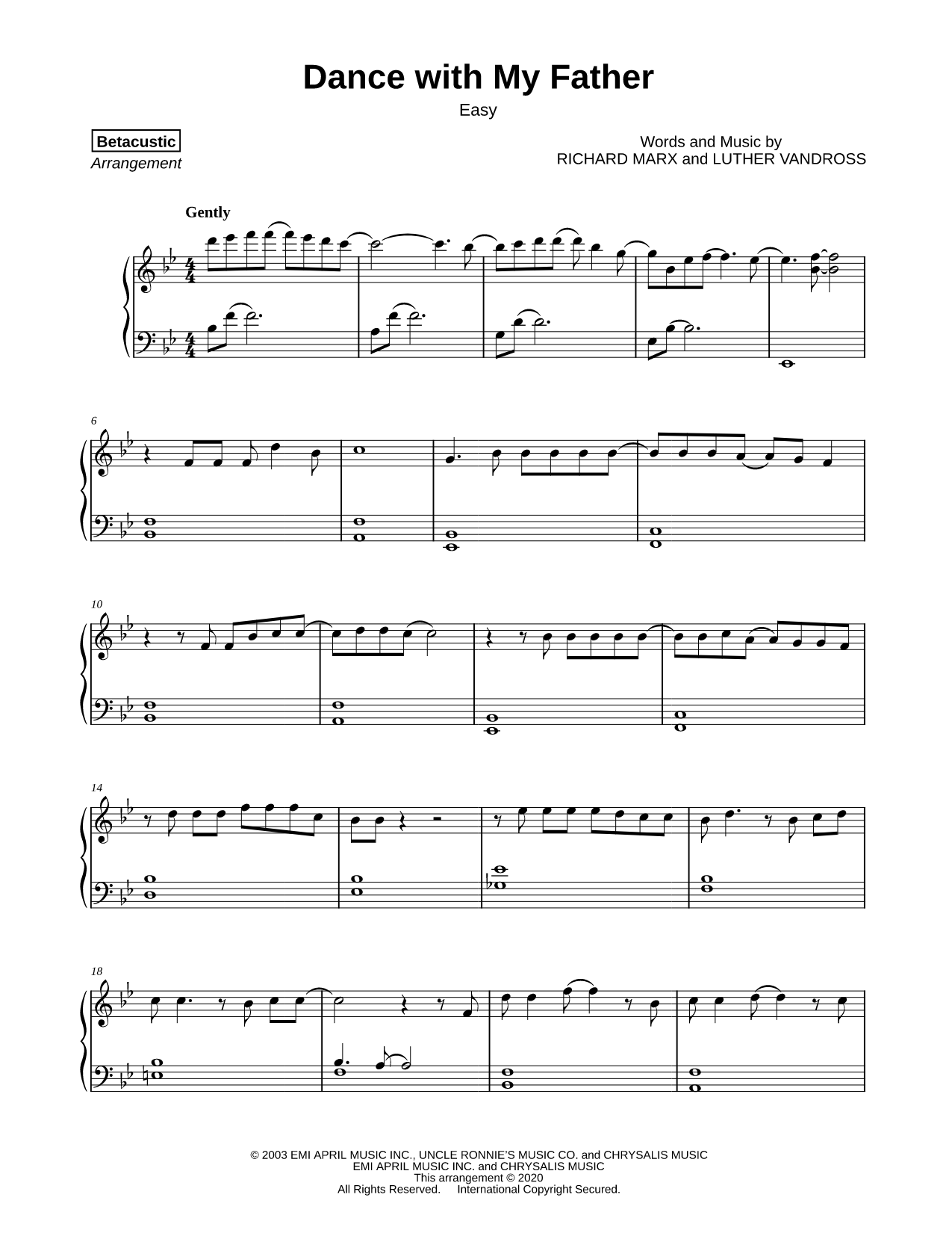 Dance With My Father [easy]