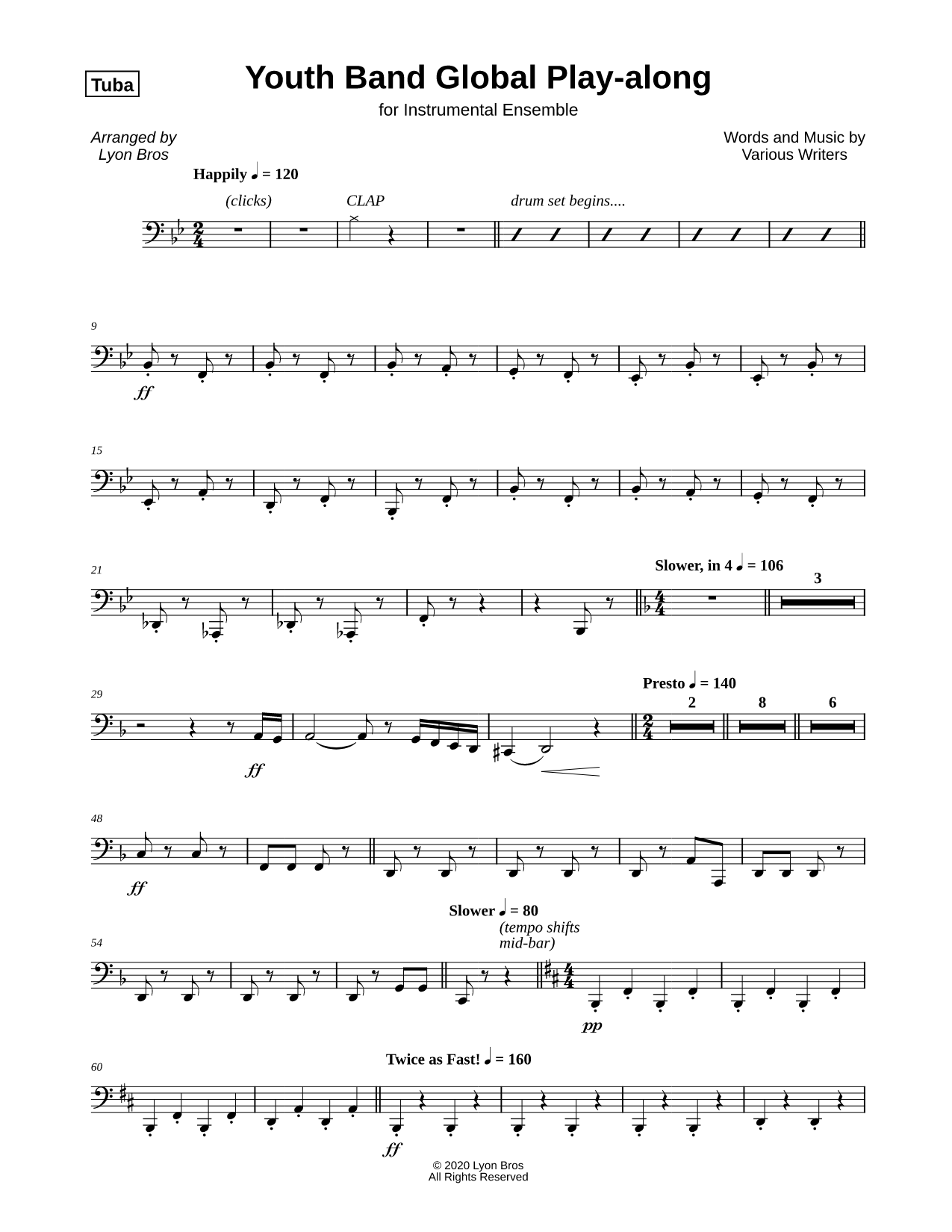 Youth Band Global Play-Along - Tuba