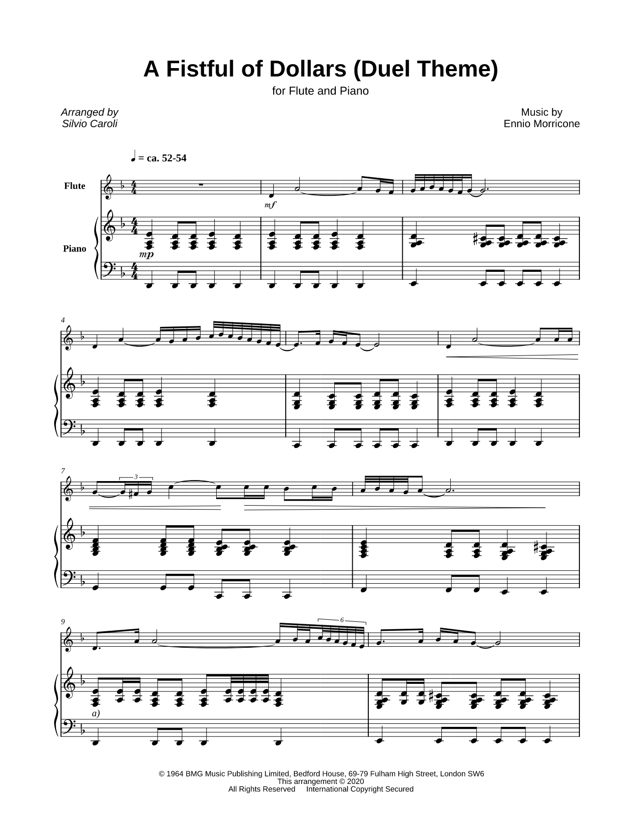 A Fistful of Dollars (Duel Theme) - Flute & Piano
