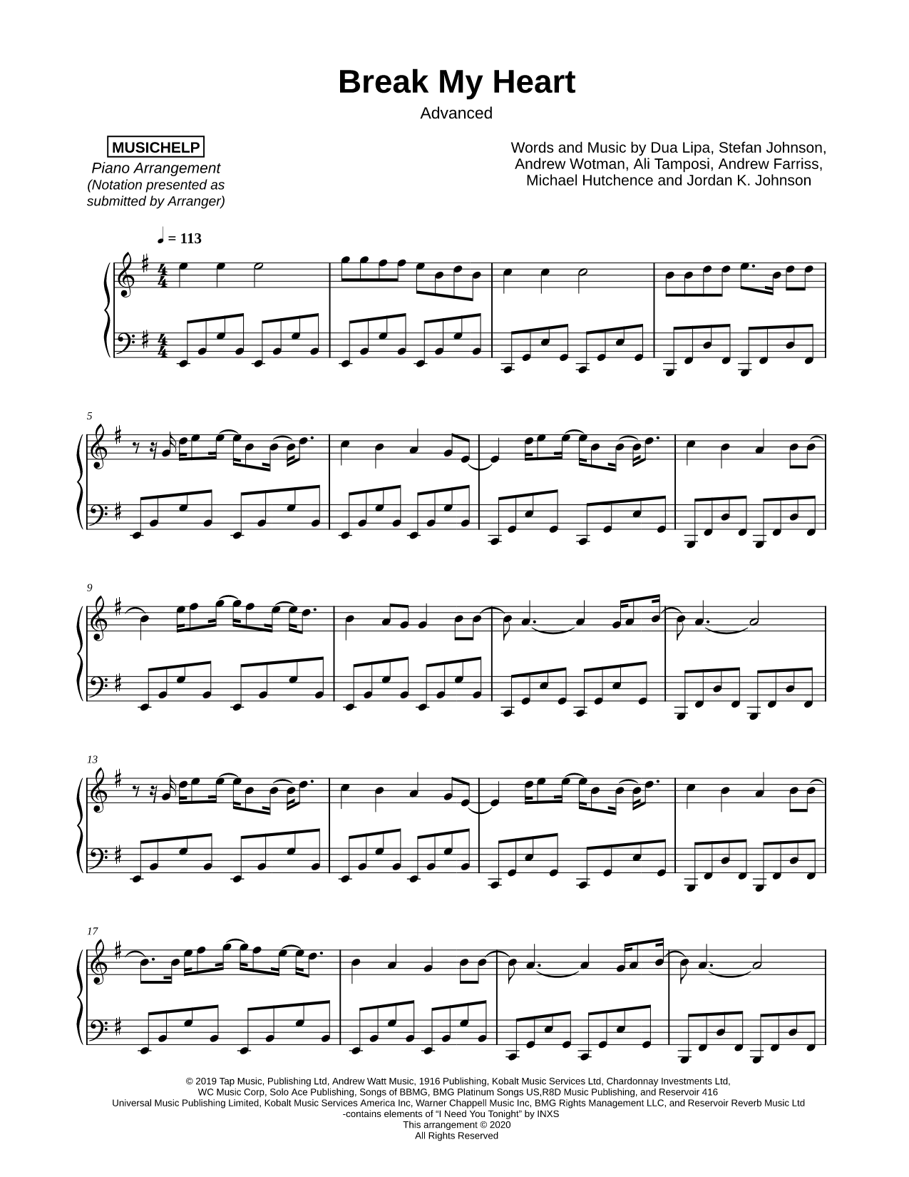 Break My Heart [advanced]