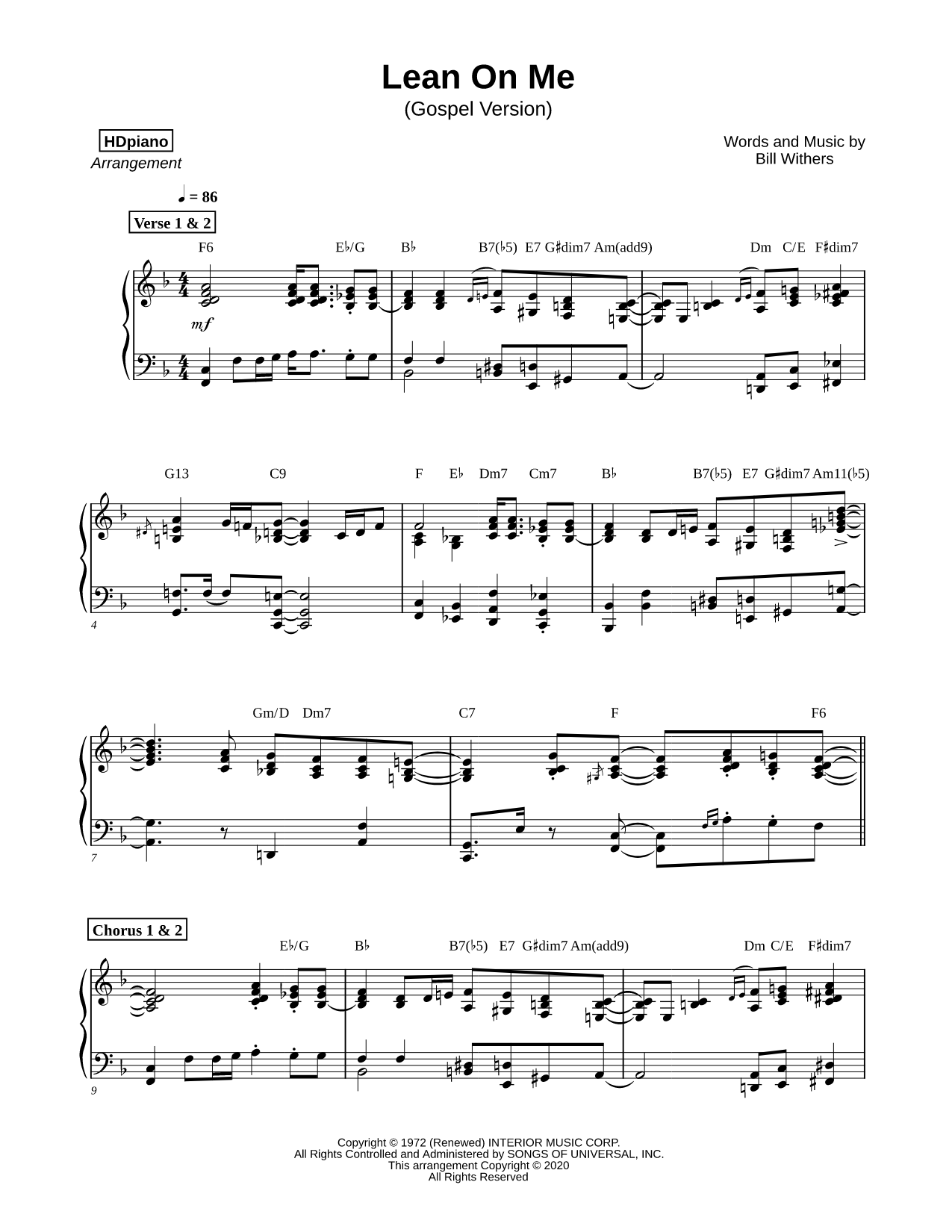 Lean on Me (Gospel Version)