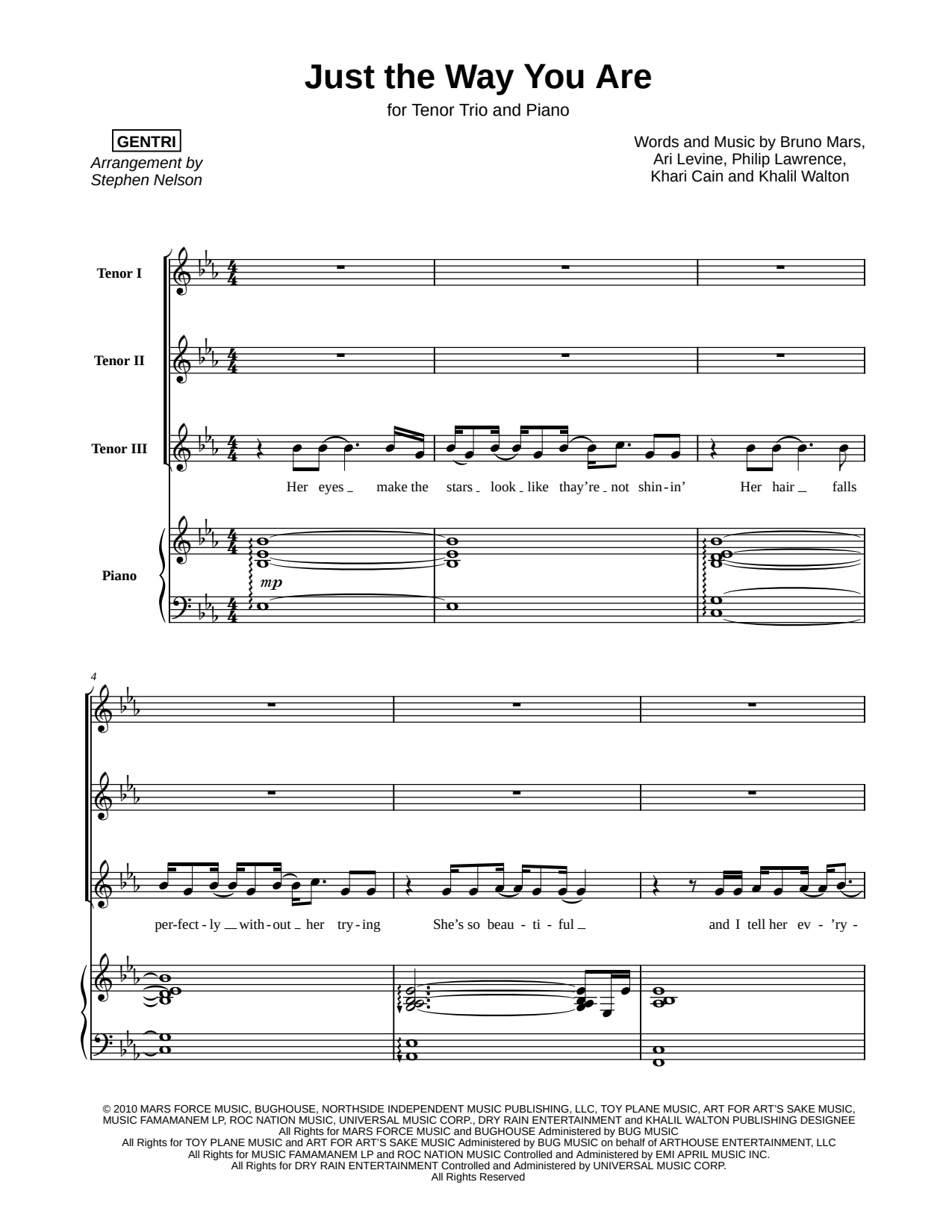 Just the Way You Are - Tenor Trio & Piano