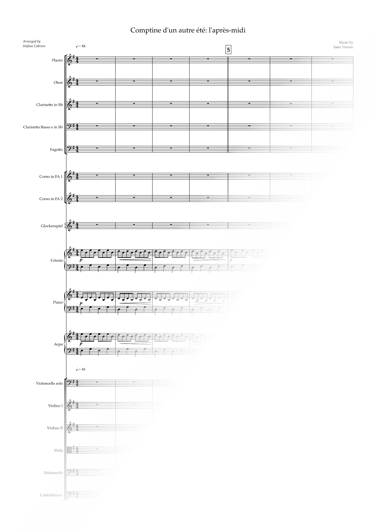 Comptine d'un autre été : L'après midi - Cello, Piano & Small Orchestra