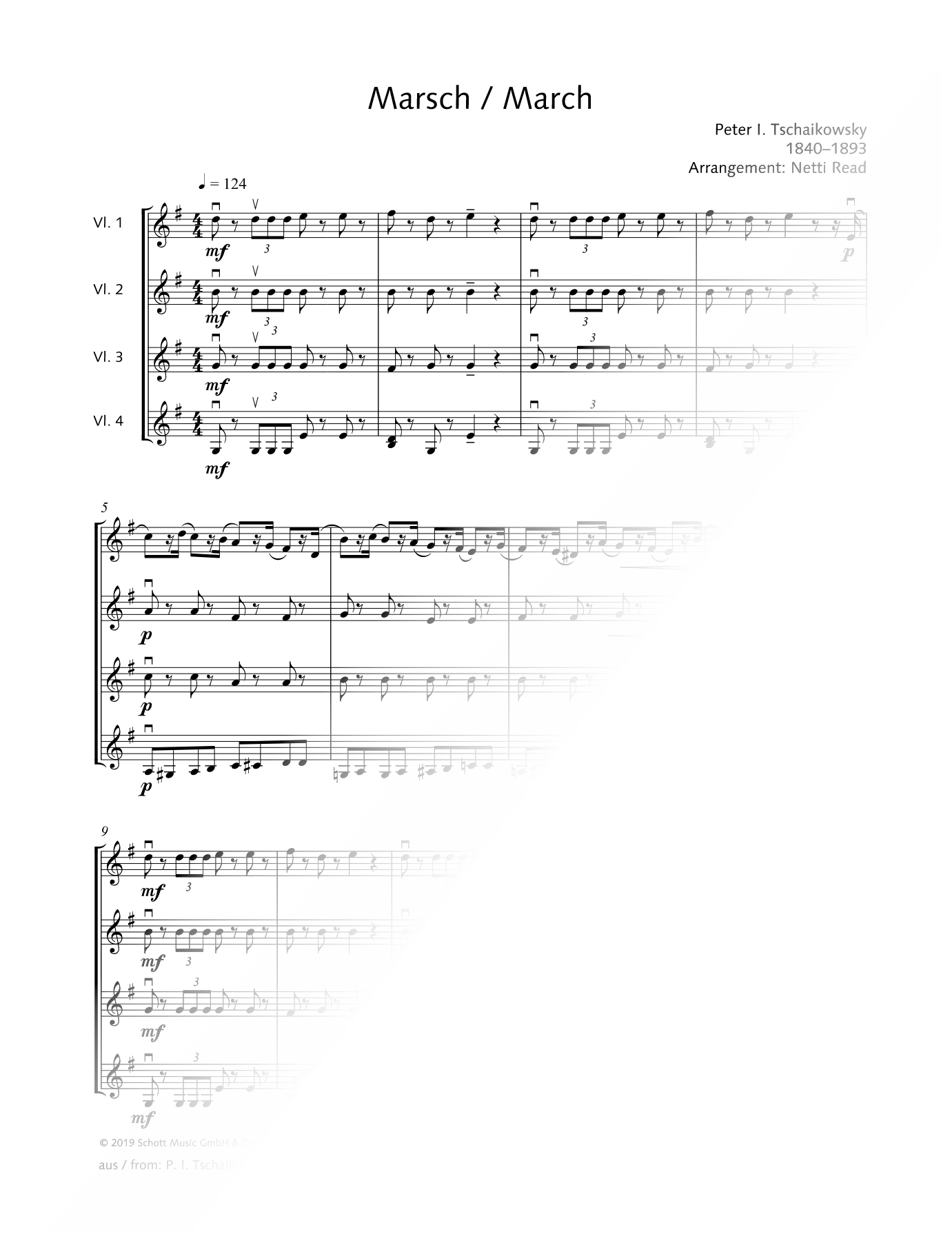 March from The Nutcracker Suite - Violin Quartet