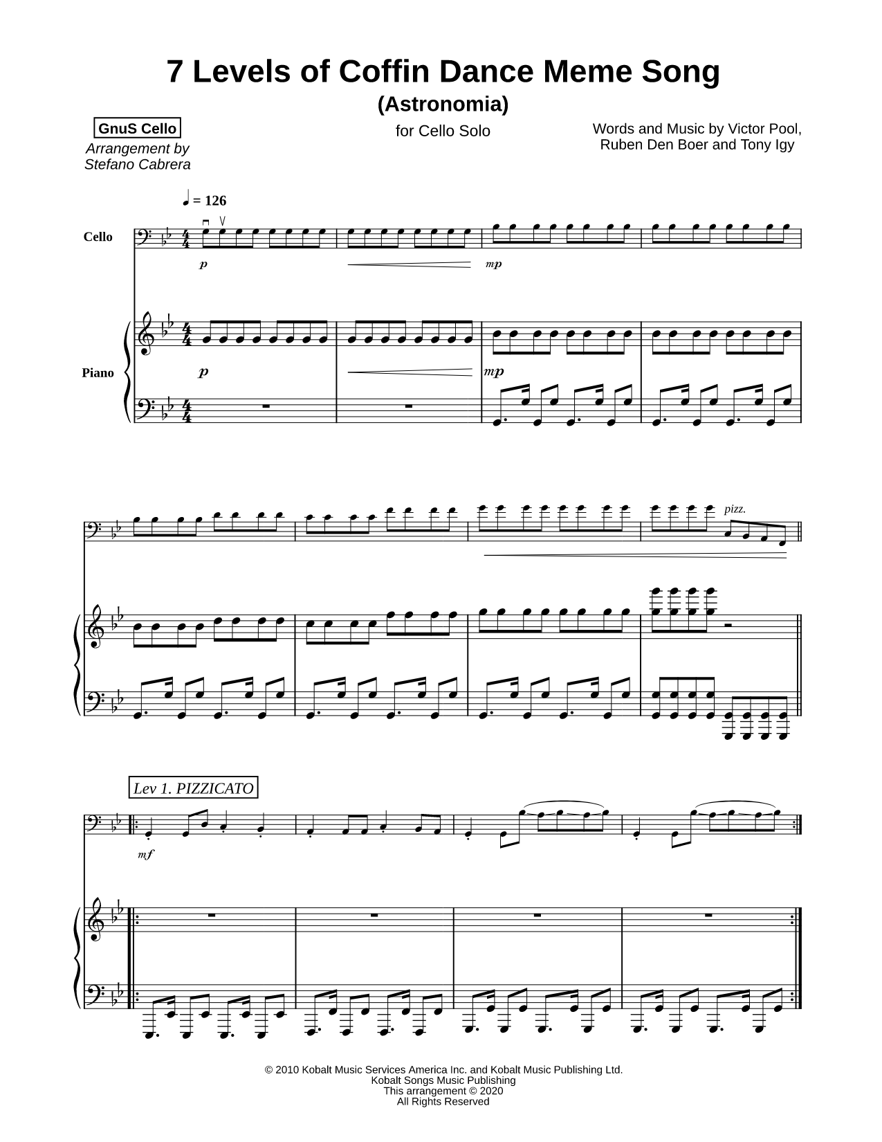 7 Levels of Coffin Dance Meme Song - Cello & Piano