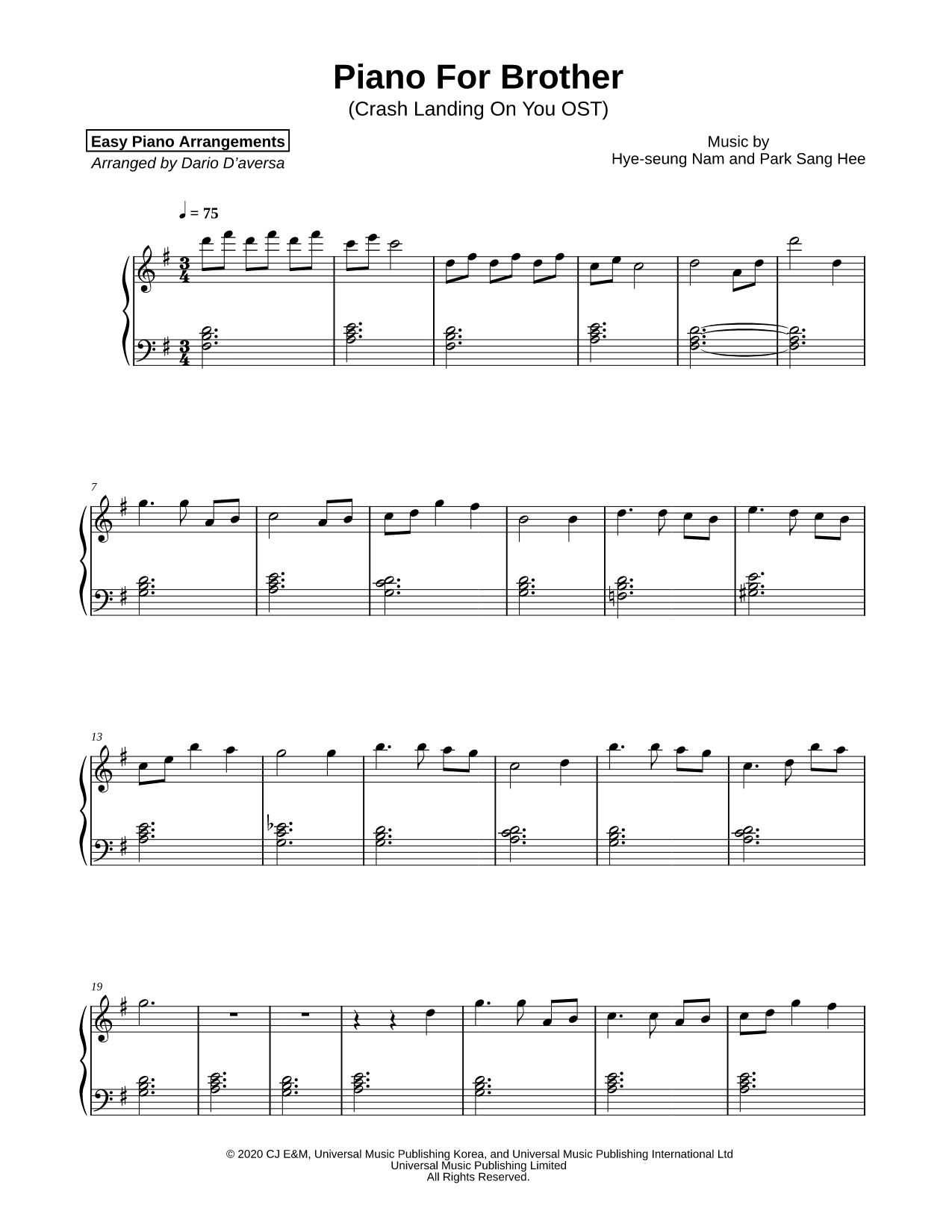 The Song for My Brother [easy]