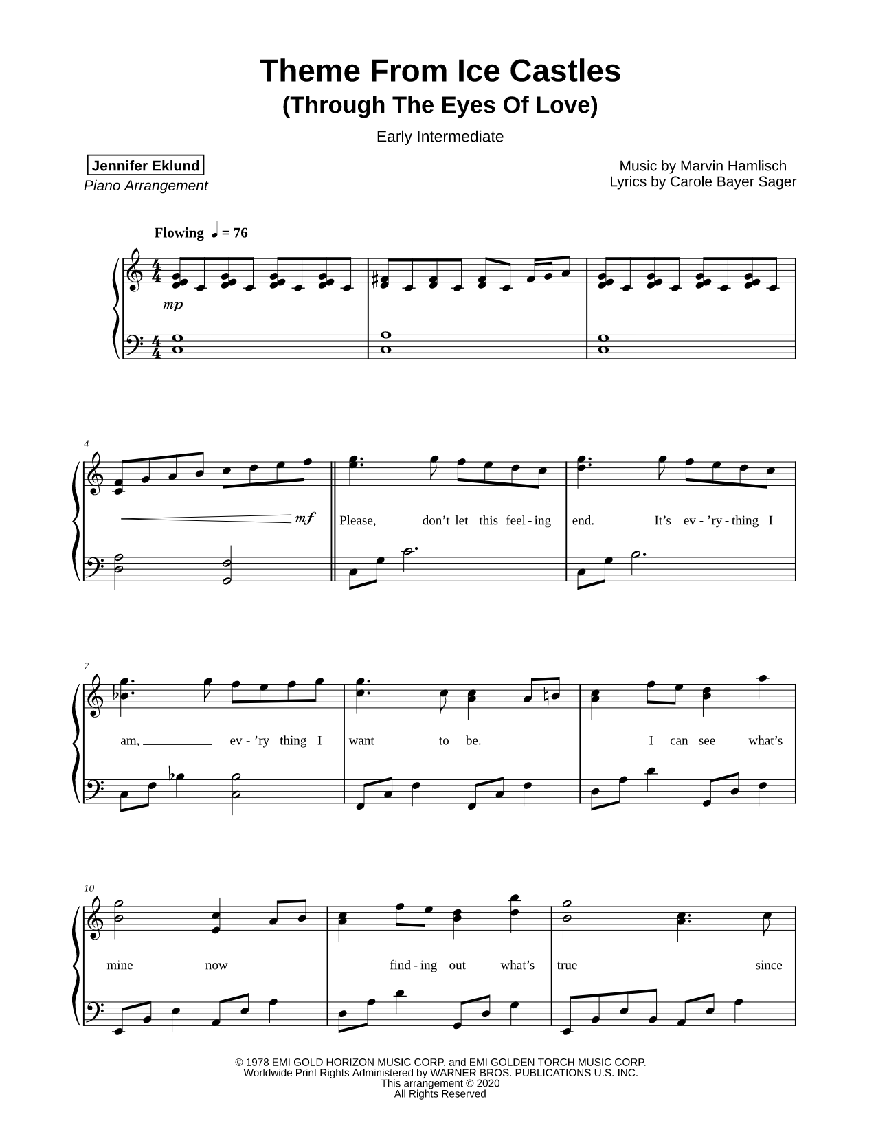 Theme from Ice Castles [early intermediate]