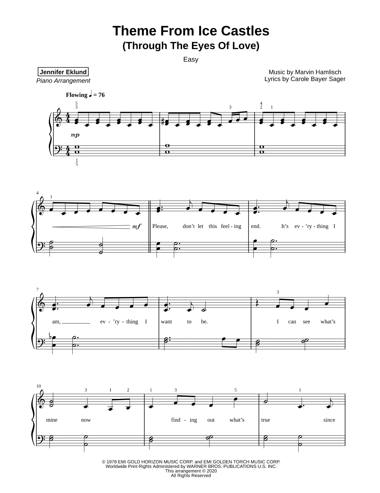 Theme from Ice Castles [easy]