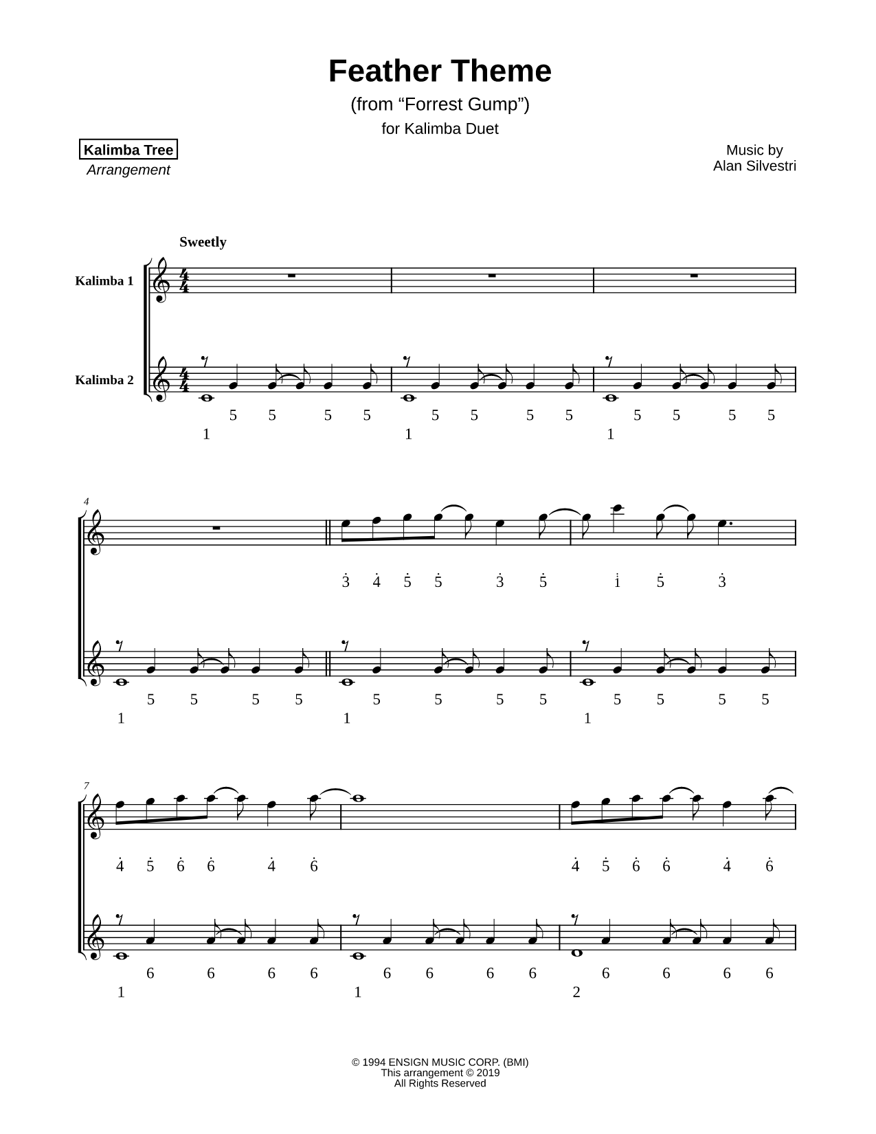 Feather Theme - Kalimba Duet