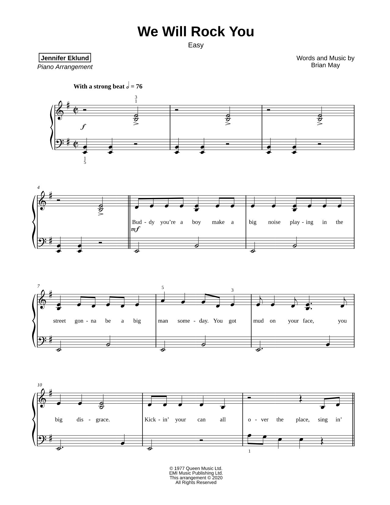 We Will Rock You [easy]