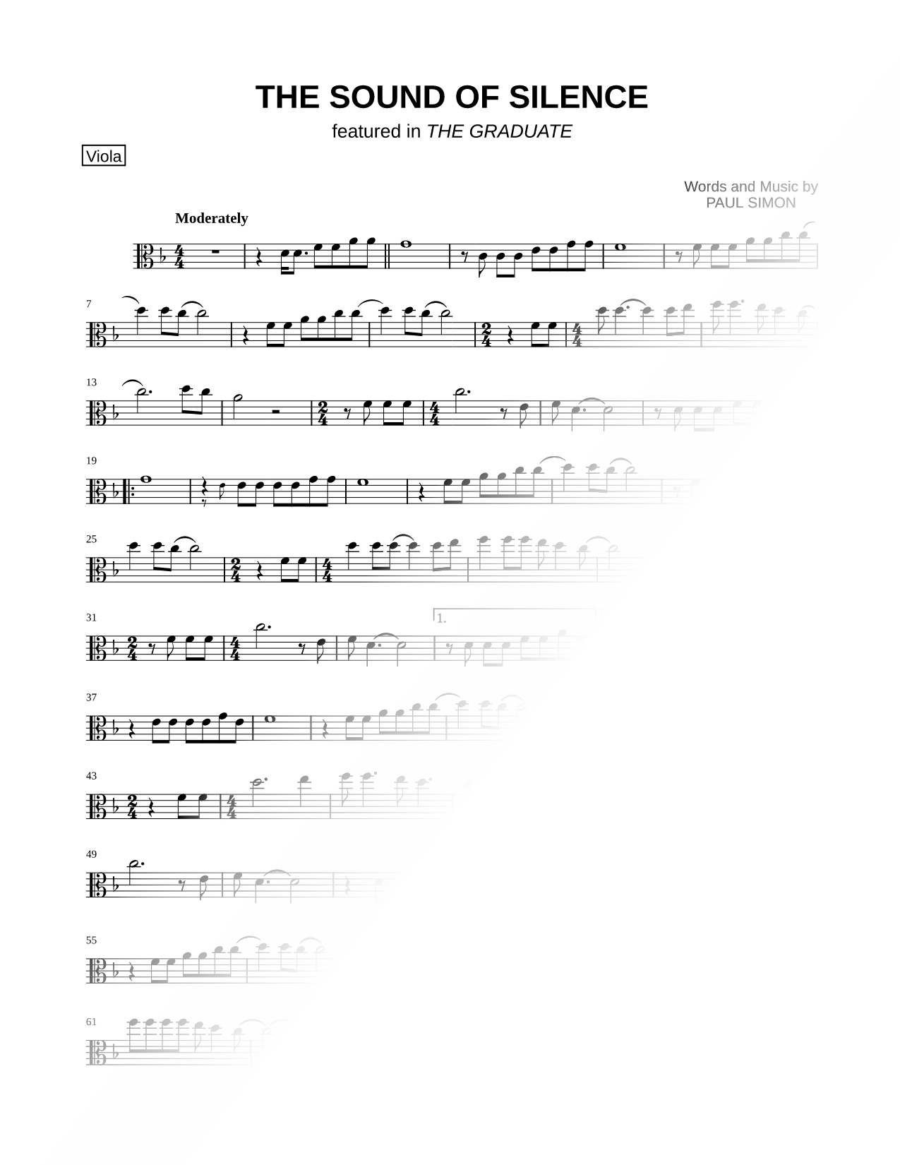 The Sound of Silence - Viola