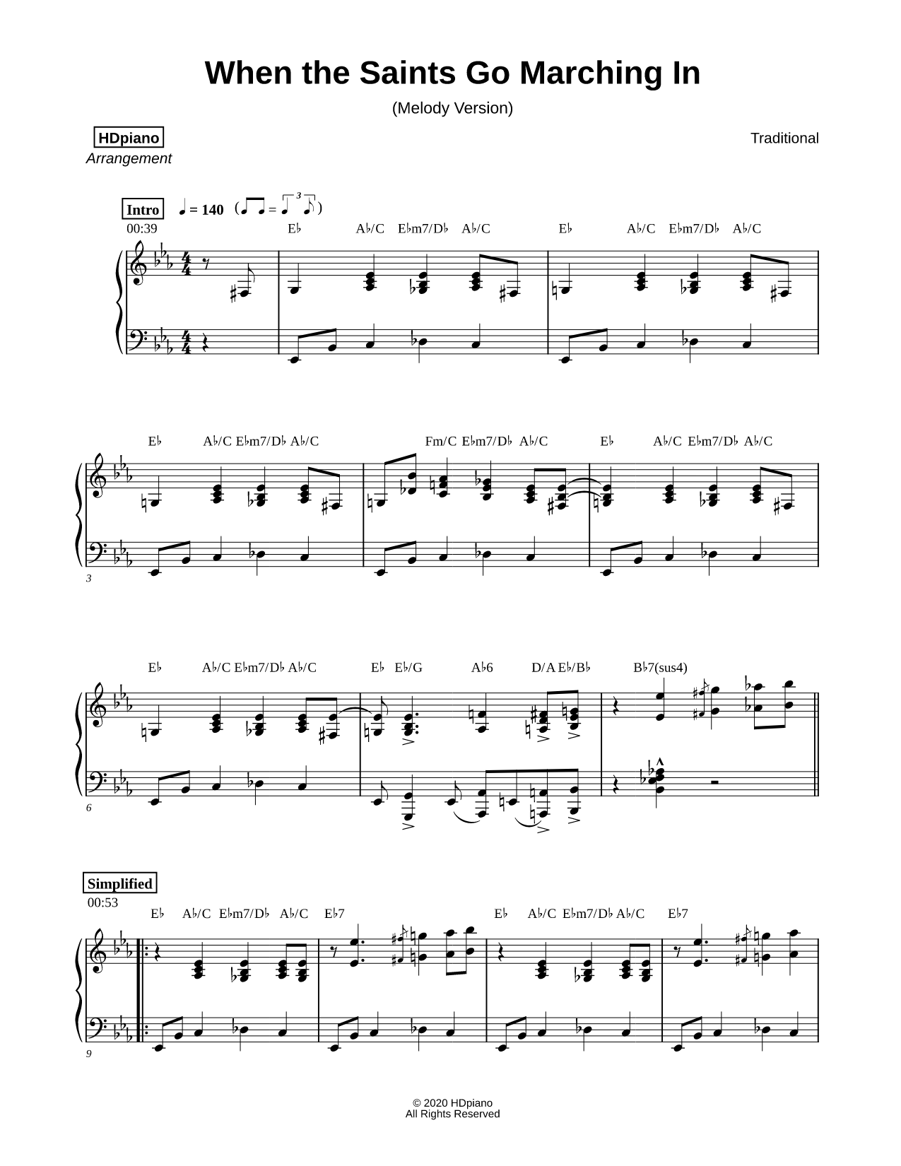 When the Saints Go Marching In [melody version]