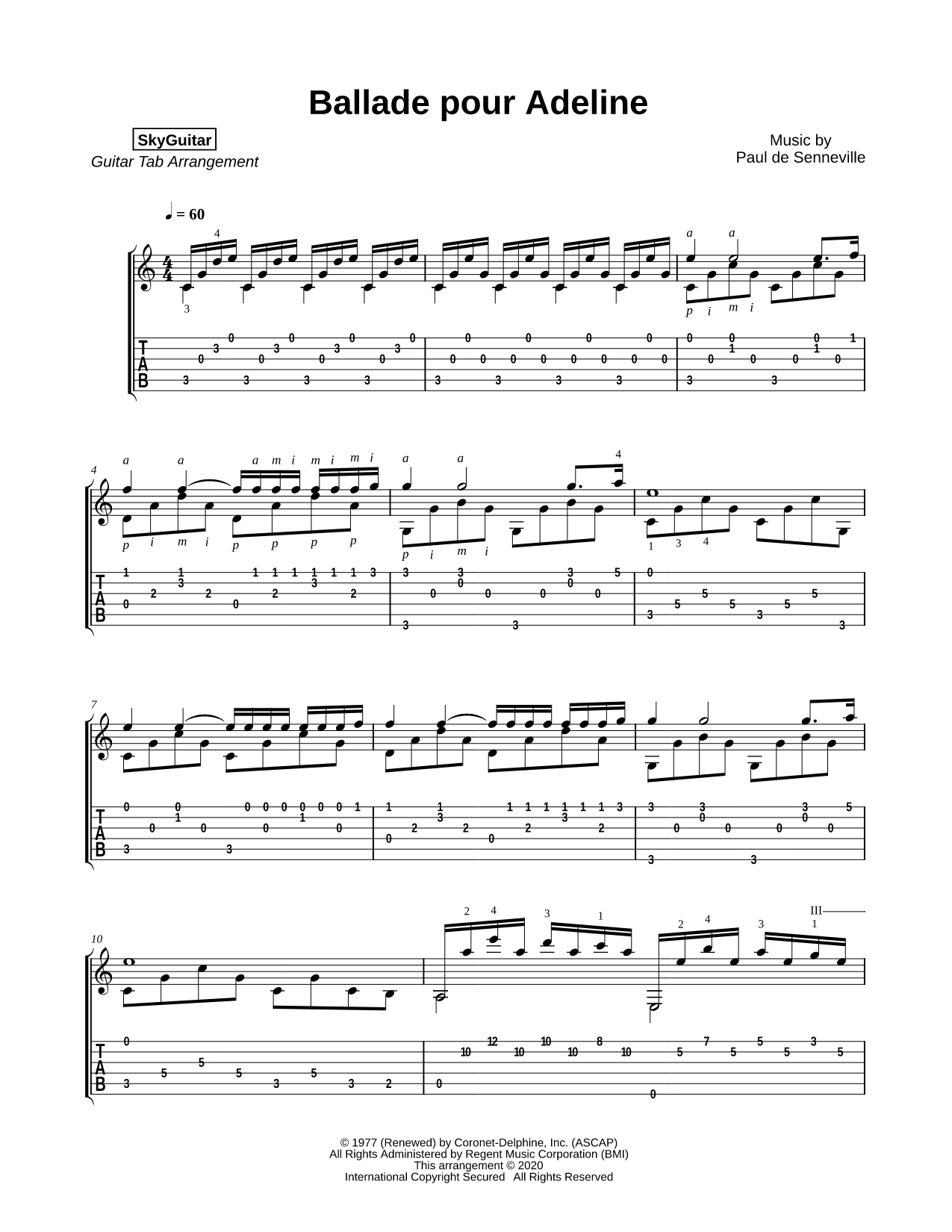 Ballade pour Adeline