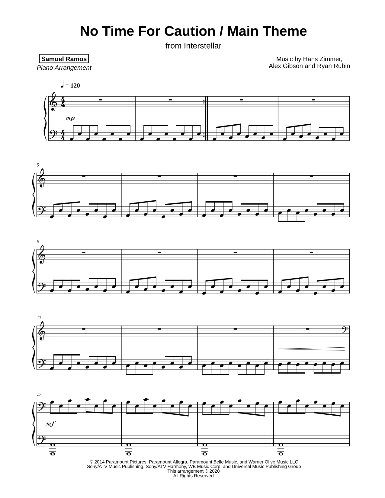No Time for Caution / Main Theme