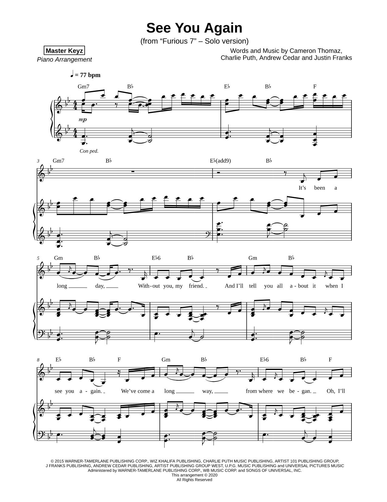 See You Again (Solo Version)