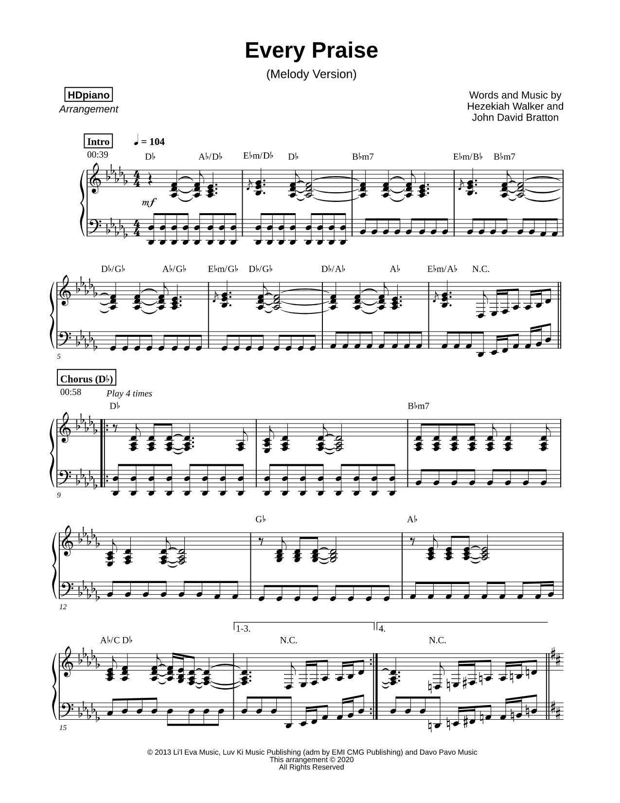 Every Praise [melody version]